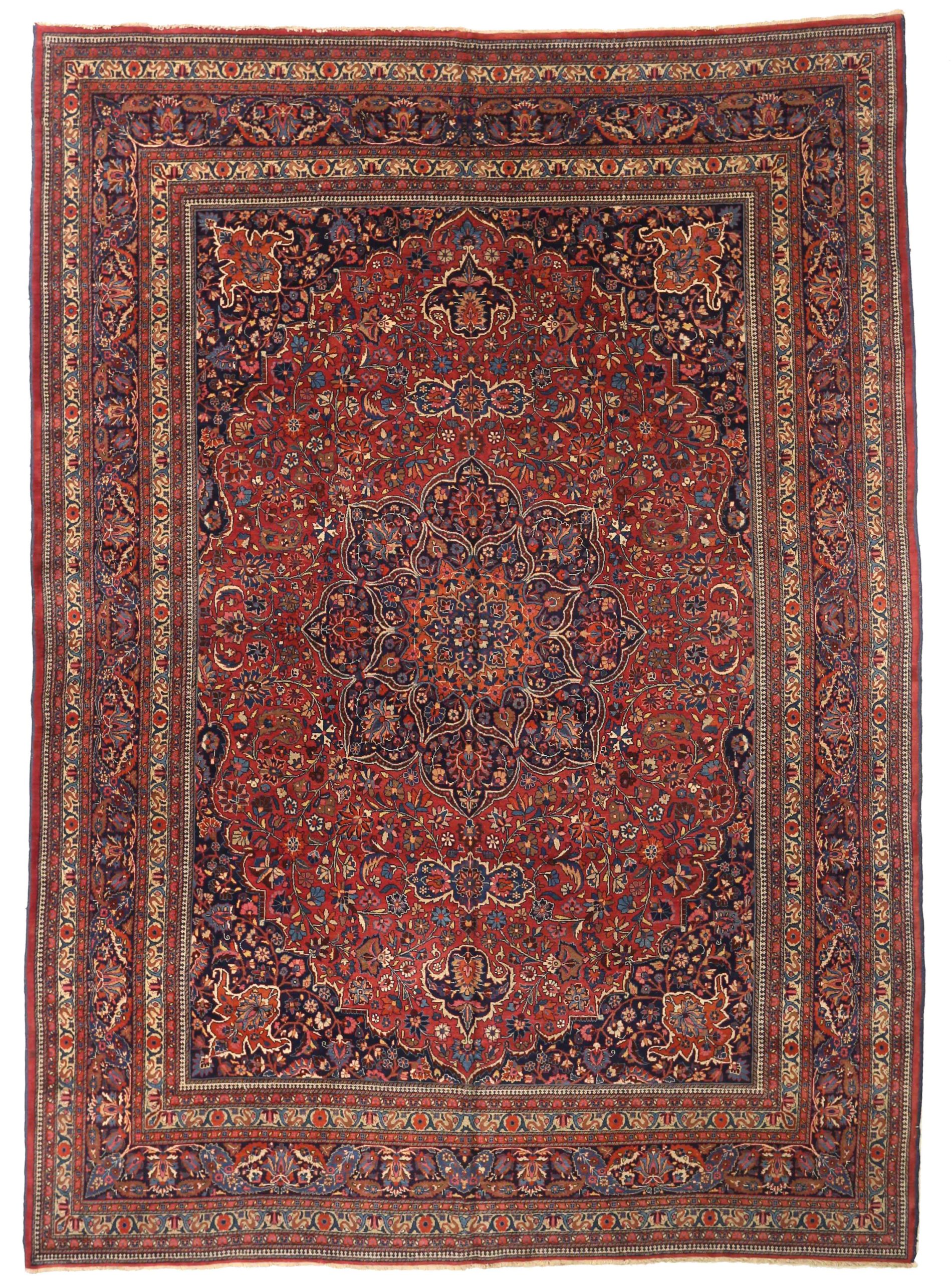 Thumbnail 7 for Antique Persian Mashad Traditional Rug 75338