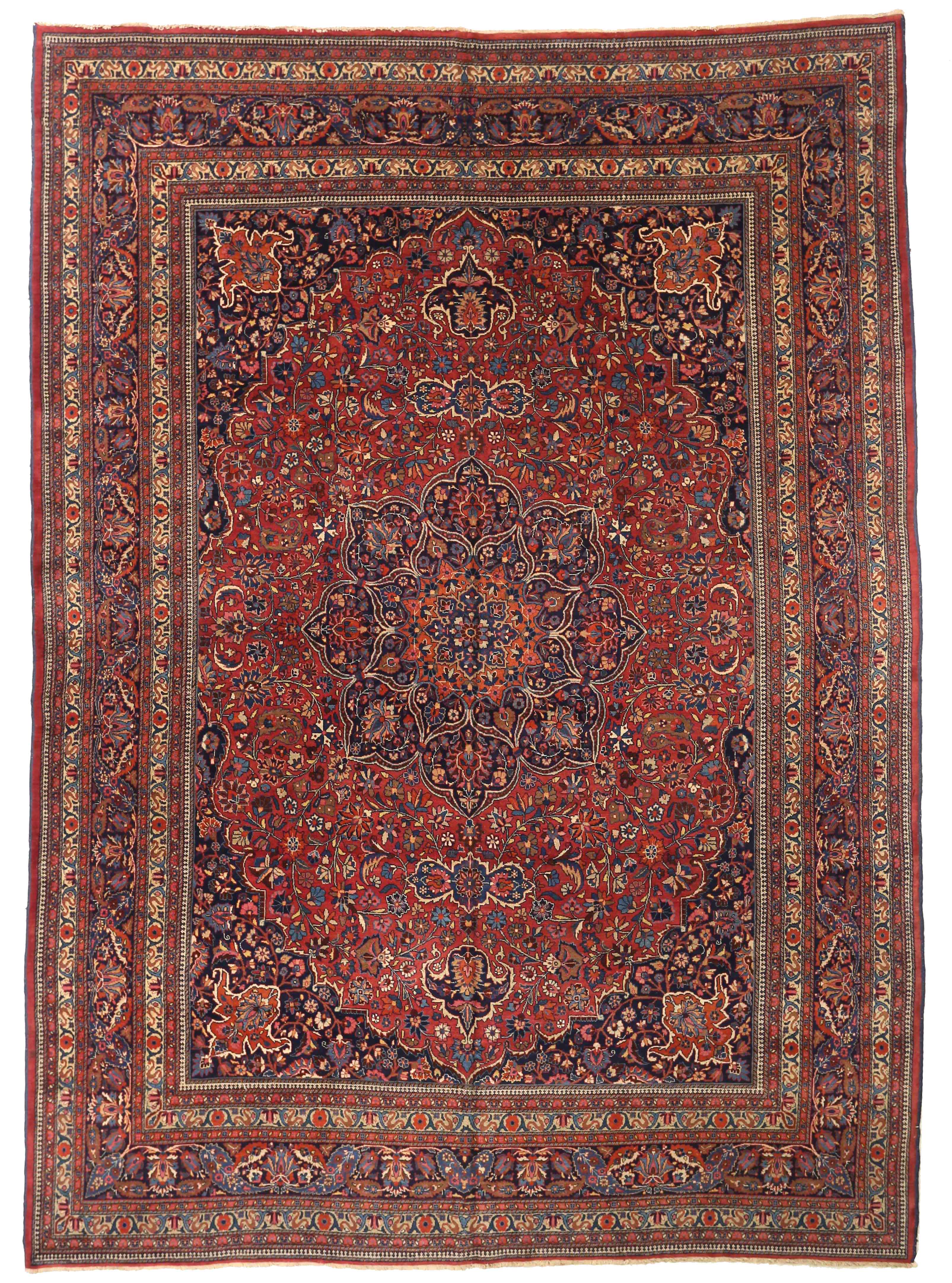 Thumbnail 6 for Antique Persian Mashad Traditional Rug 75338