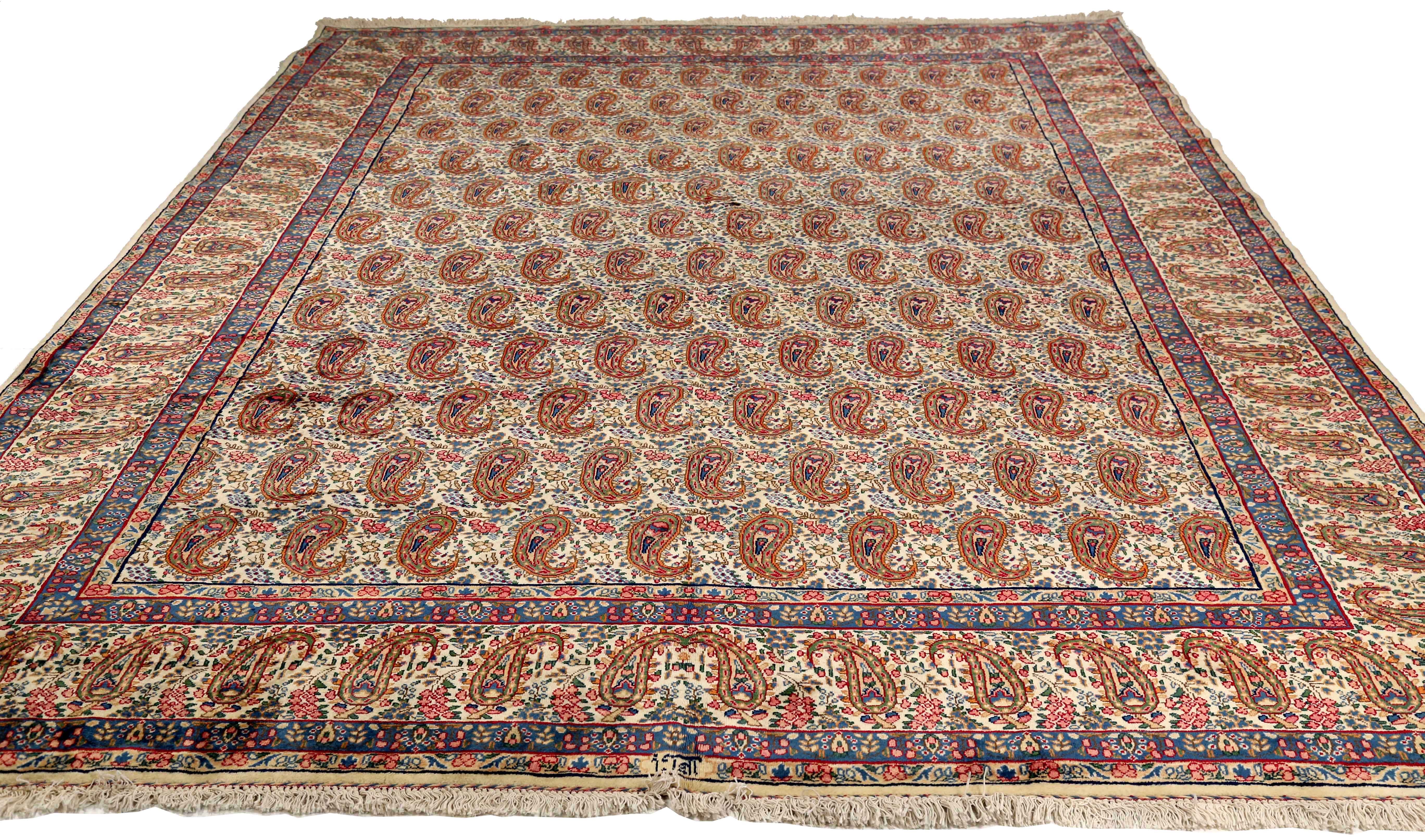 Thumbnail 2 for Antique Persian Yazd Traditional Rug 75301