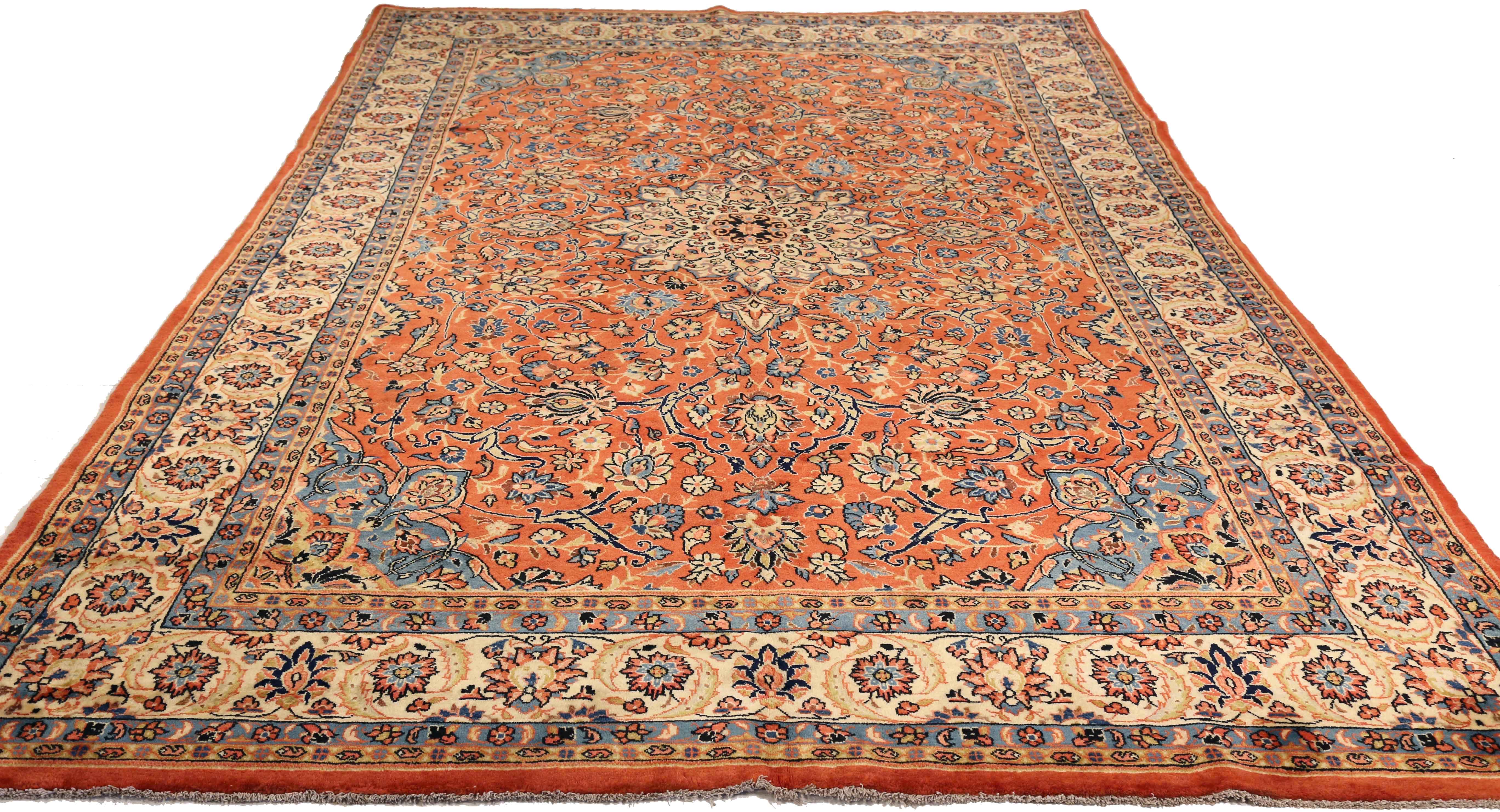 Thumbnail 2 for Antique Persian Sarouk Traditional Rug 75291