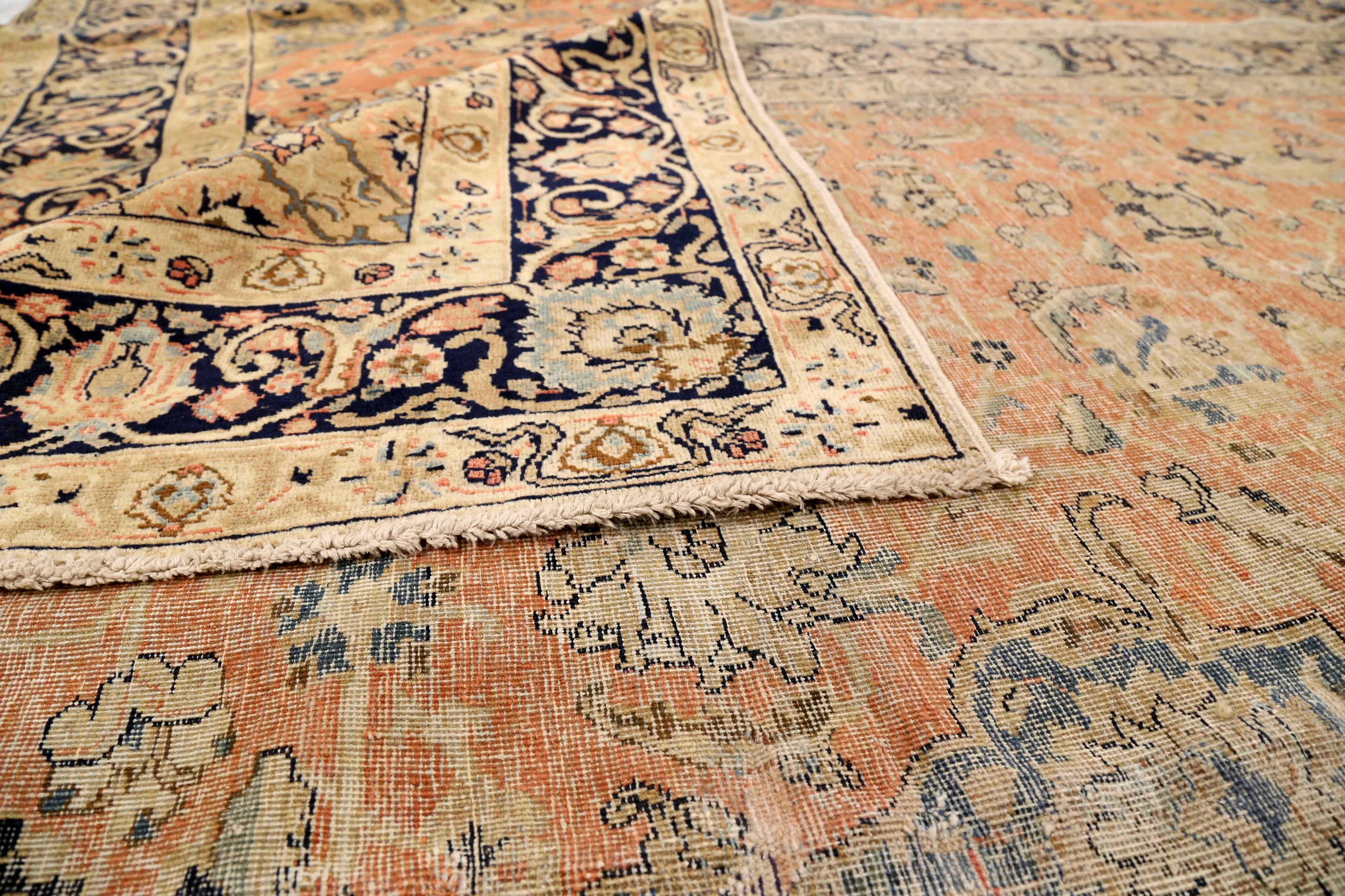 Thumbnail 3 for Antique Persian Tabriz Traditional Rug 75410