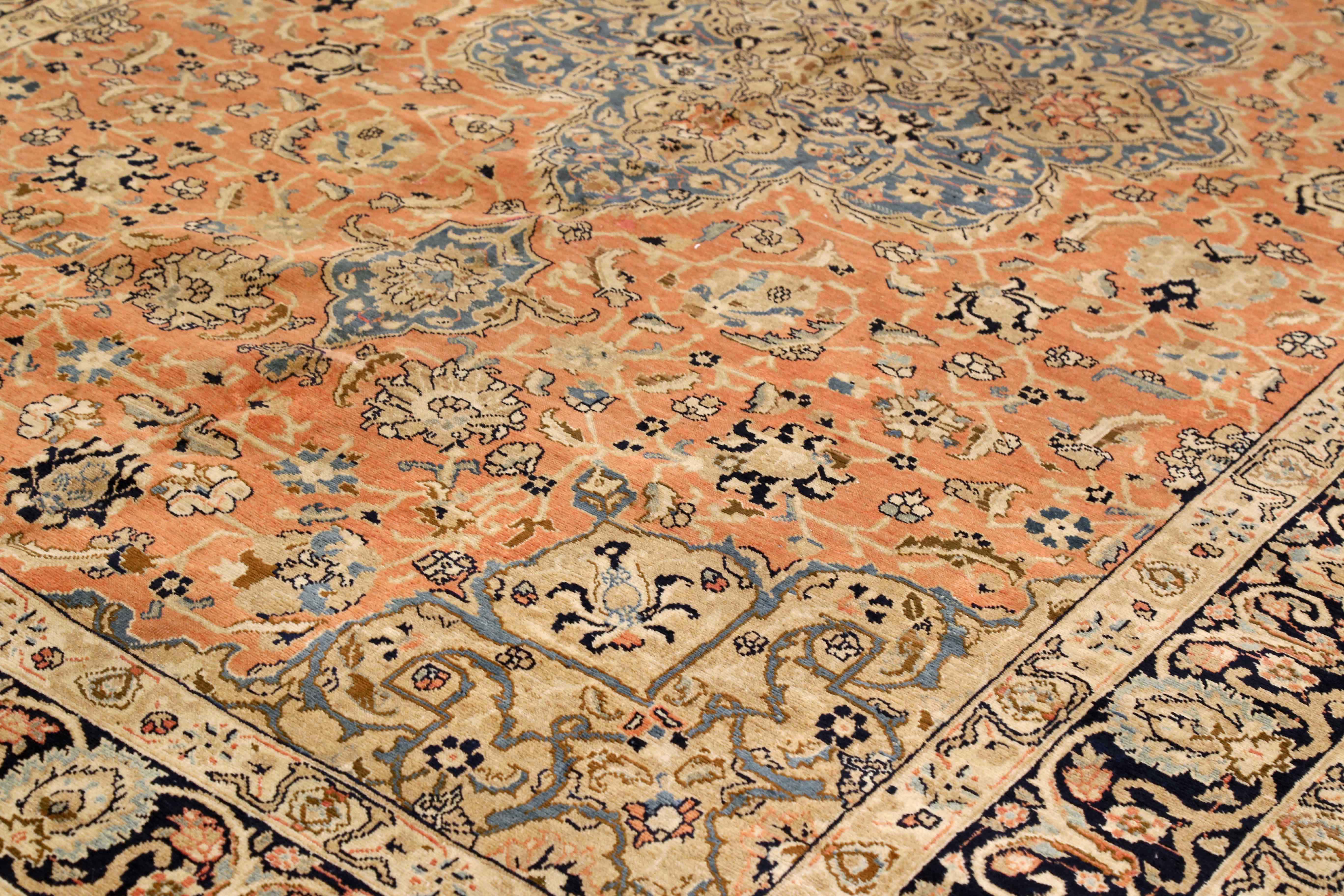 Thumbnail 4 for Antique Persian Tabriz Traditional Rug 75410