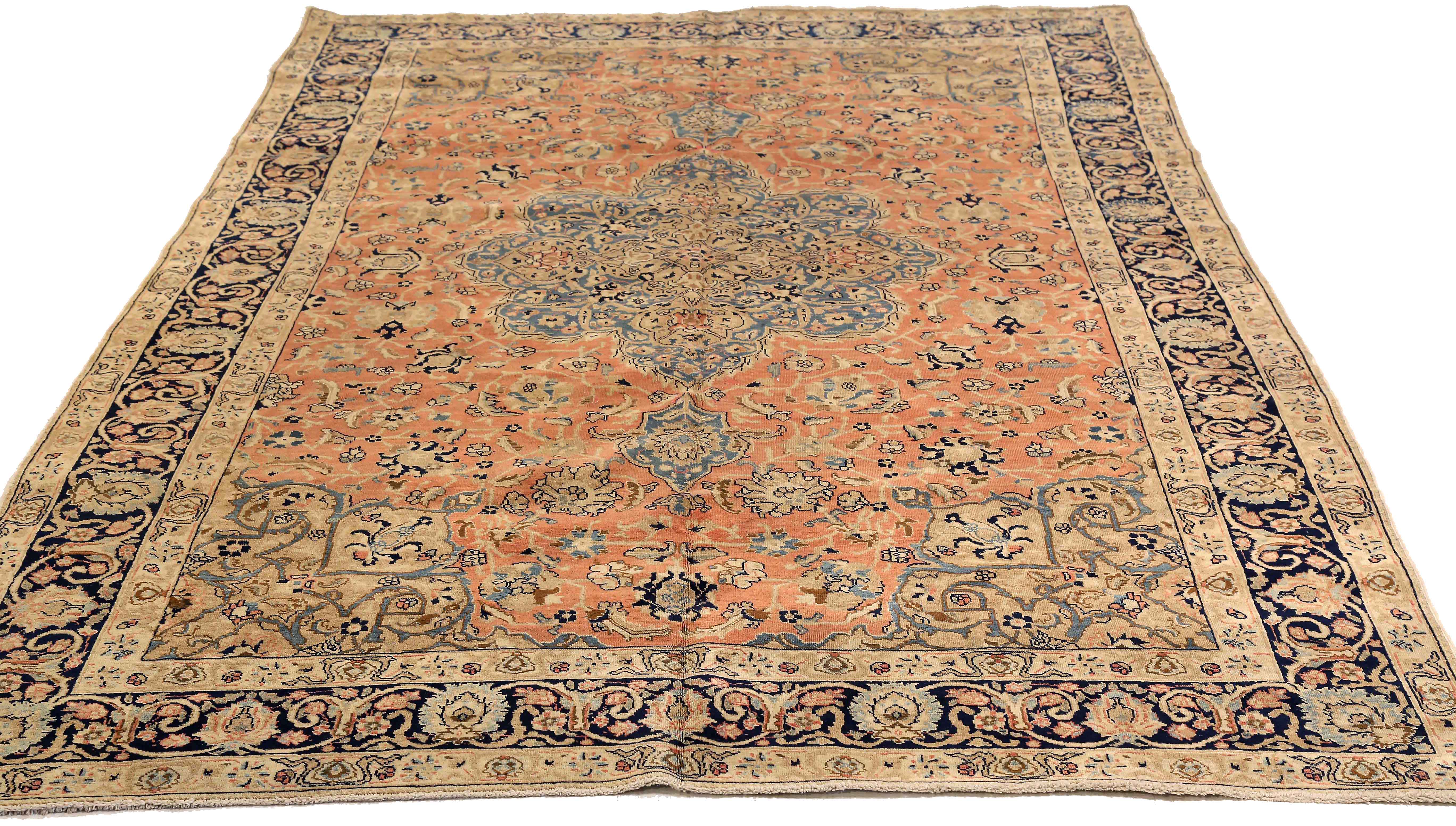 Thumbnail 2 for Antique Persian Tabriz Traditional Rug 75410