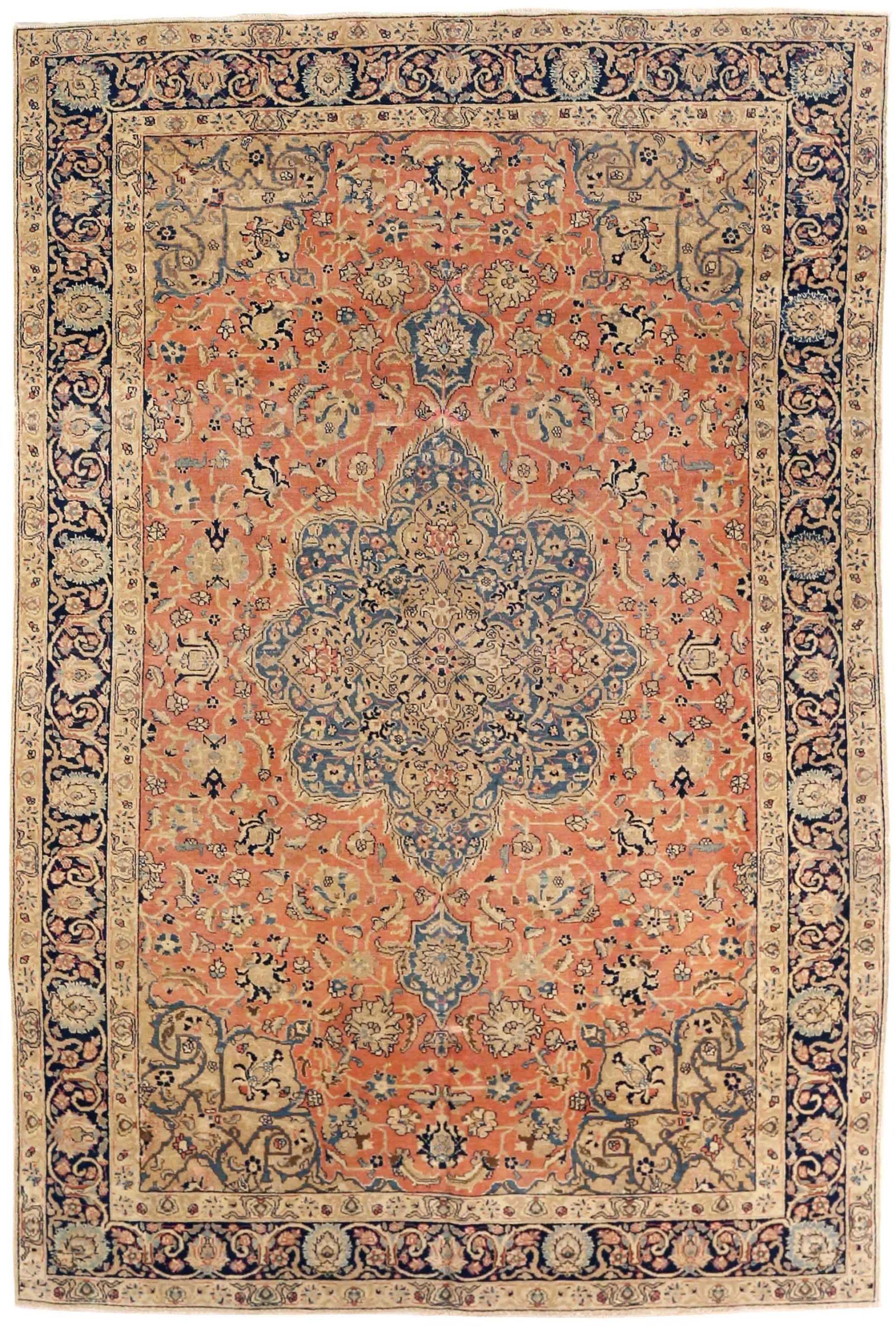 Thumbnail 5 for Antique Persian Tabriz Traditional Rug 75410
