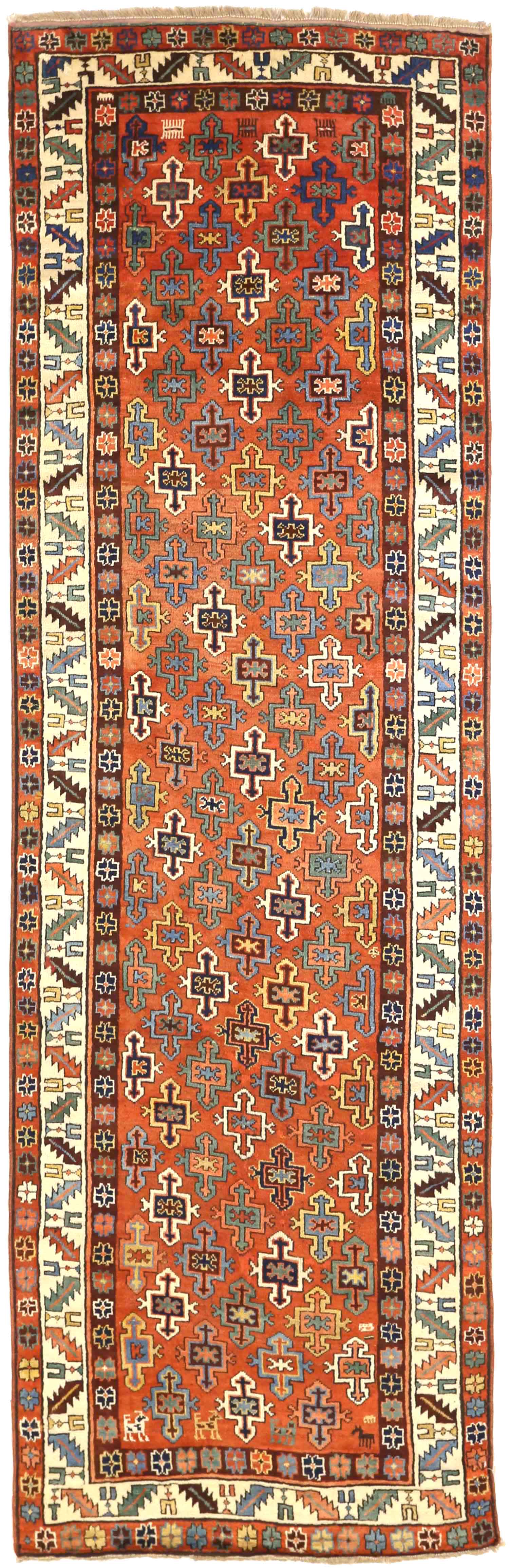 Thumbnail 4 for Antique Persian Shirvan Traditional Rug 75391