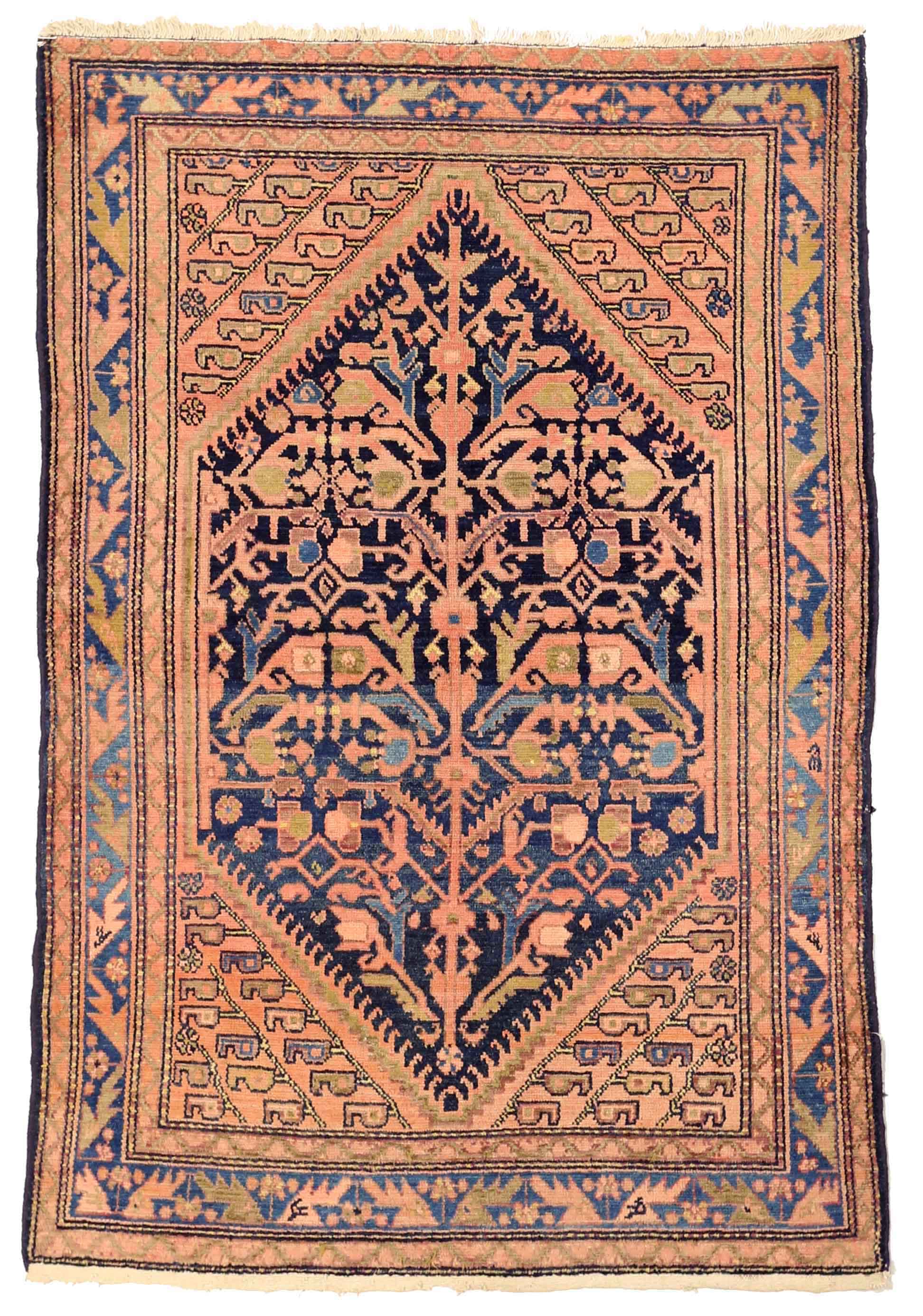 Thumbnail 4 for Antique Persian Malayer Traditional Rug 75397