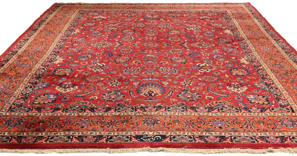 Thumbnail 15 for Antique Persian Mashad Traditional Rug 75370