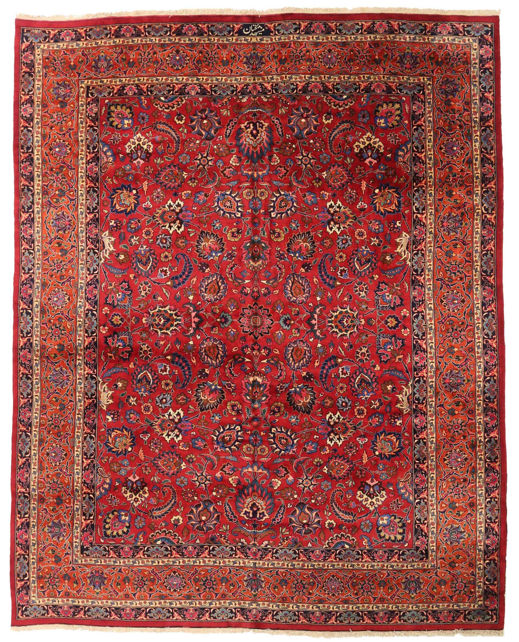 Thumbnail 3 for Antique Persian Mashad Traditional Rug 75370