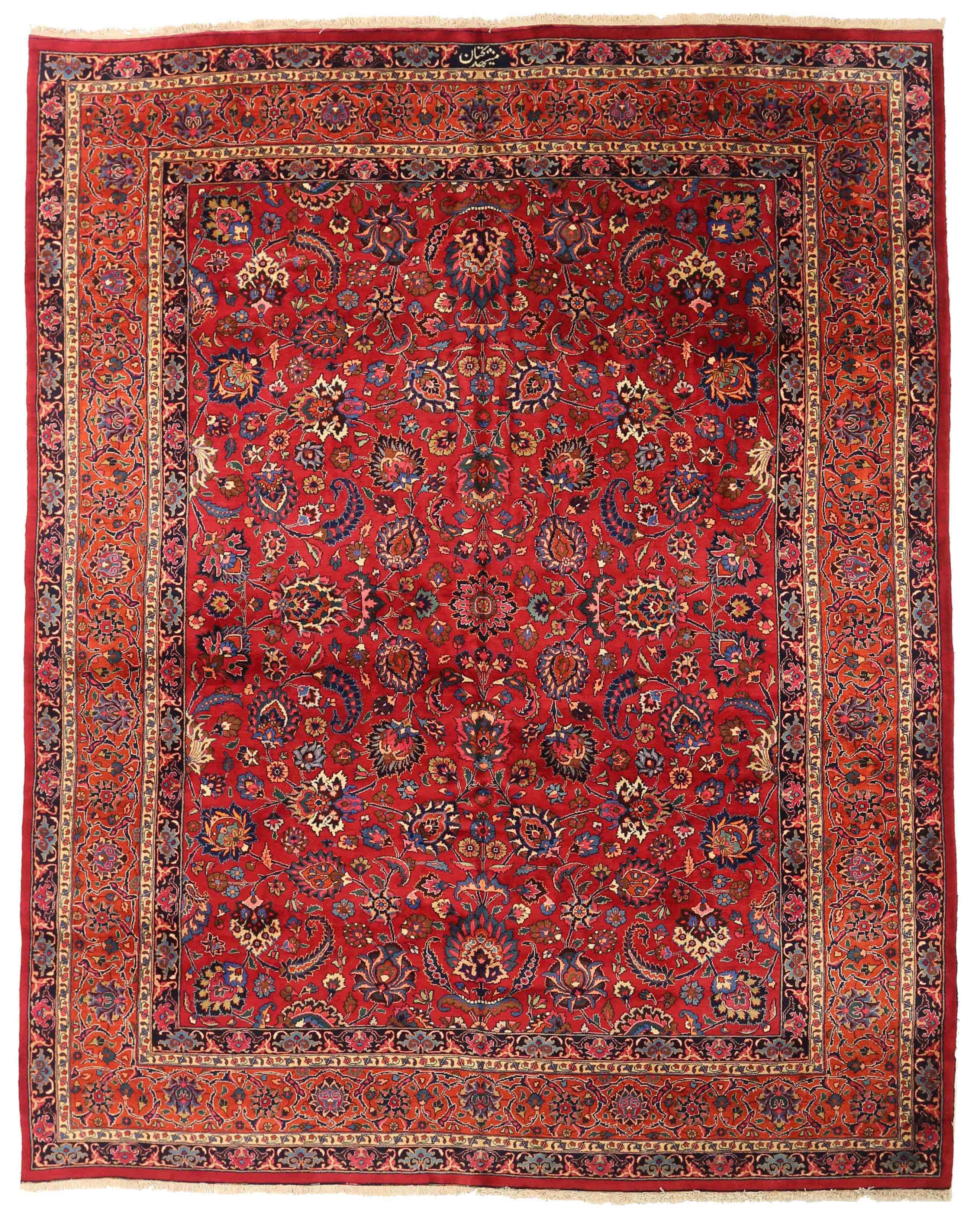 Thumbnail 9 for Antique Persian Mashad Traditional Rug 75370