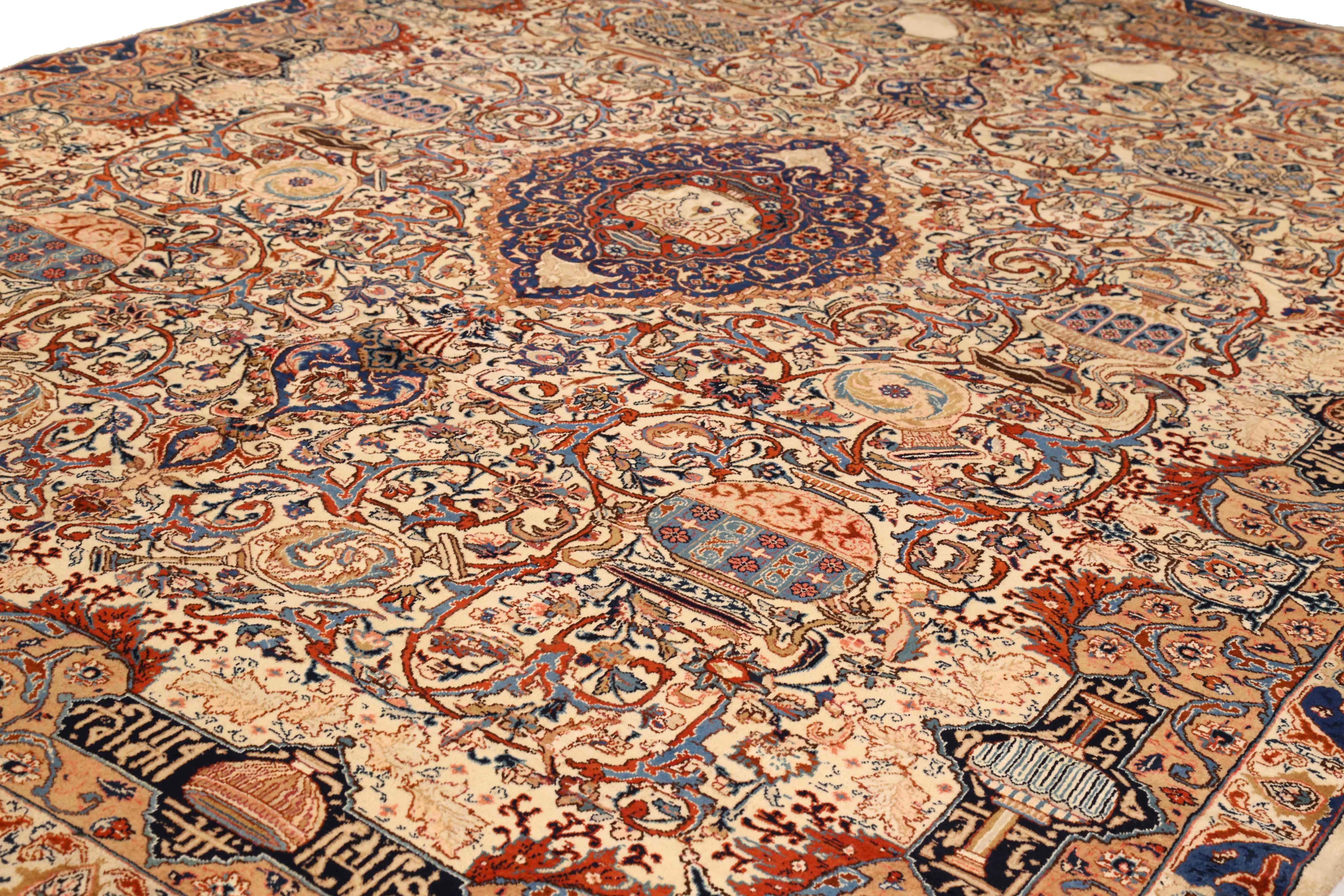 Thumbnail 3 for Antique Persian Kashmir Traditional Rug 75339