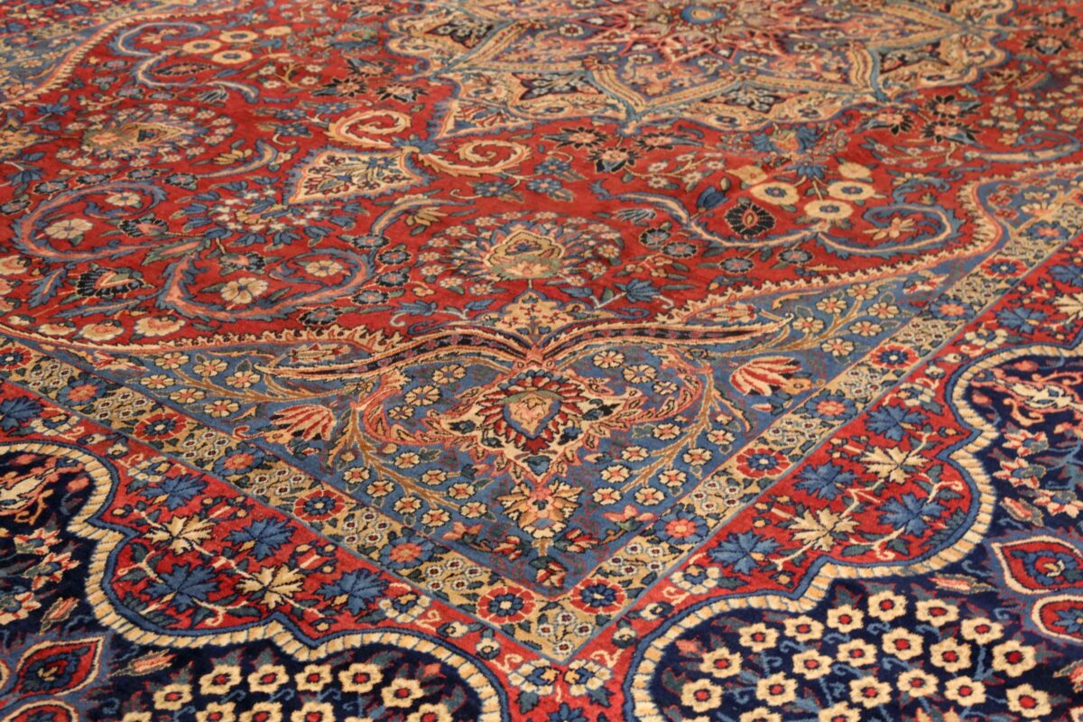 Thumbnail 15 for Antique Persian Yazd Traditional Rug 75352