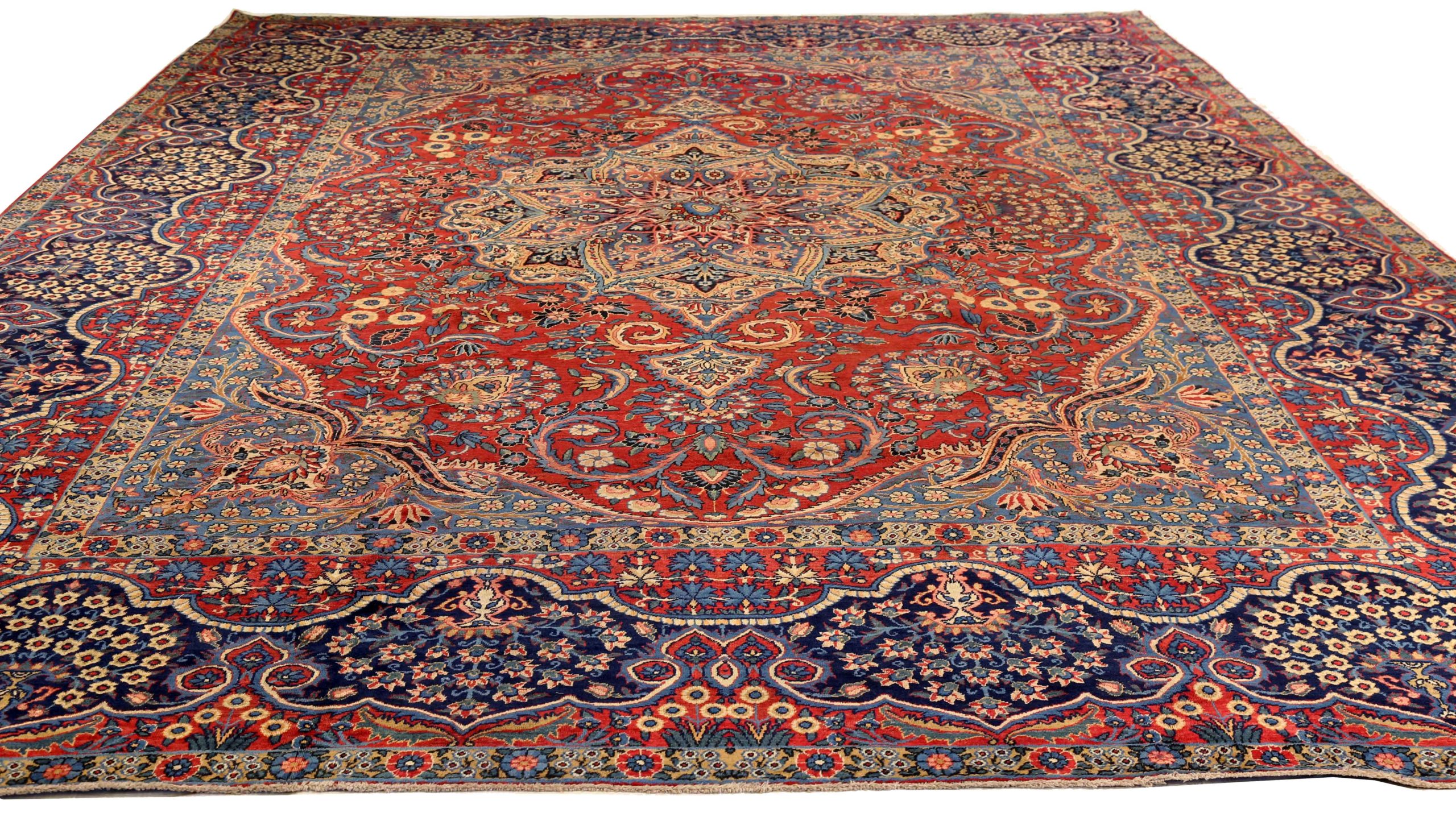 Thumbnail 10 for Antique Persian Yazd Traditional Rug 75352