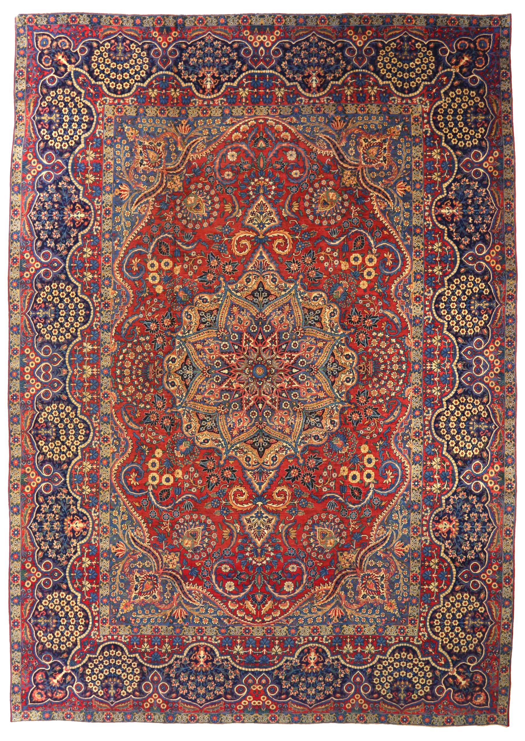Thumbnail 5 for Antique Persian Yazd Traditional Rug 75352