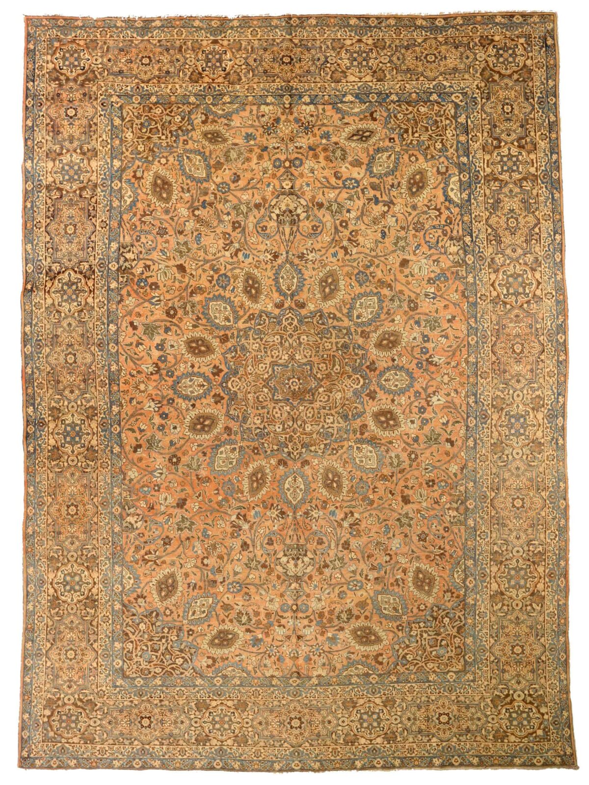 Thumbnail 13 for Antique Persian Tabriz Traditional Rug 75432