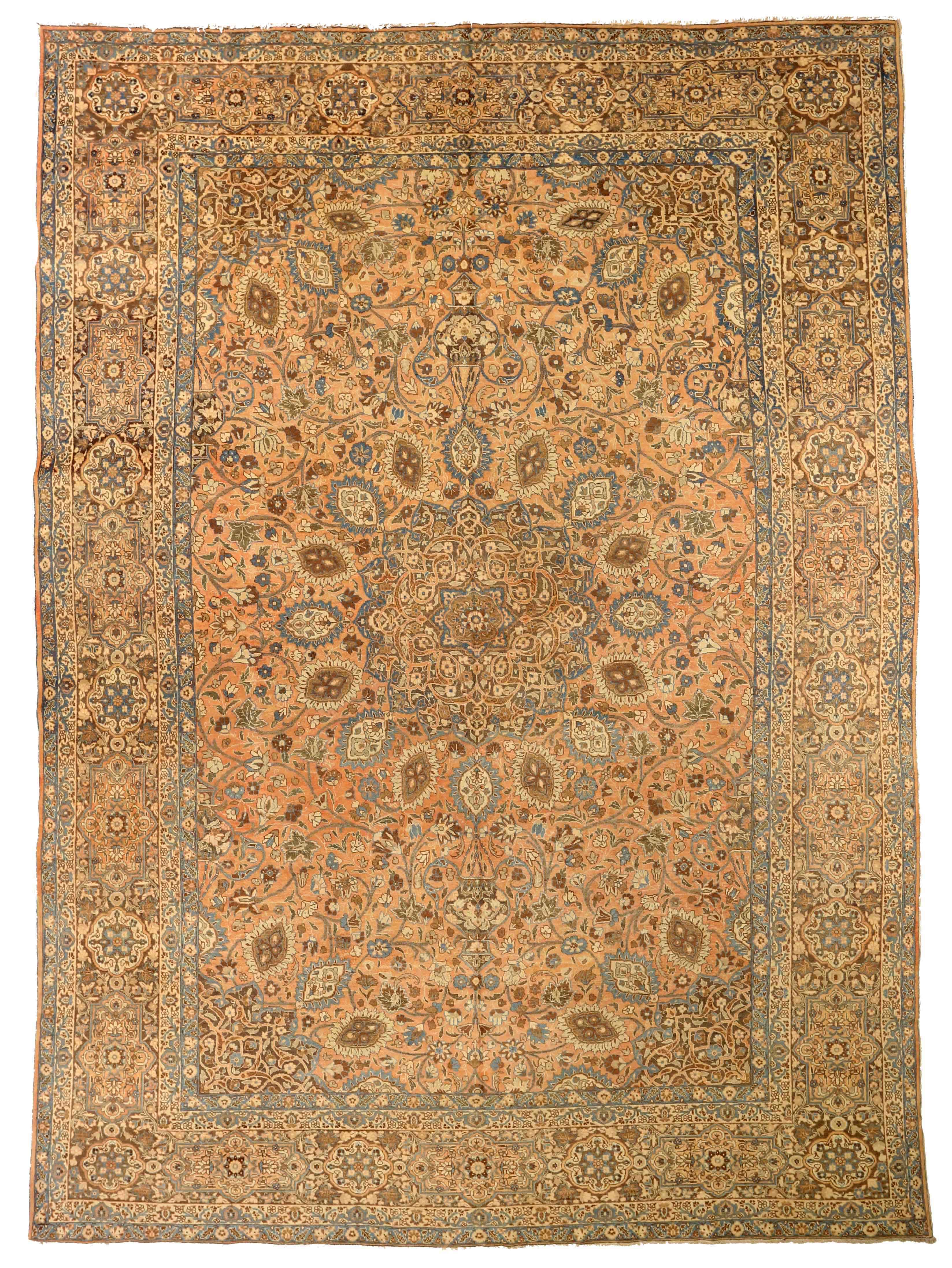 Thumbnail 3 for Antique Persian Tabriz Traditional Rug 75432