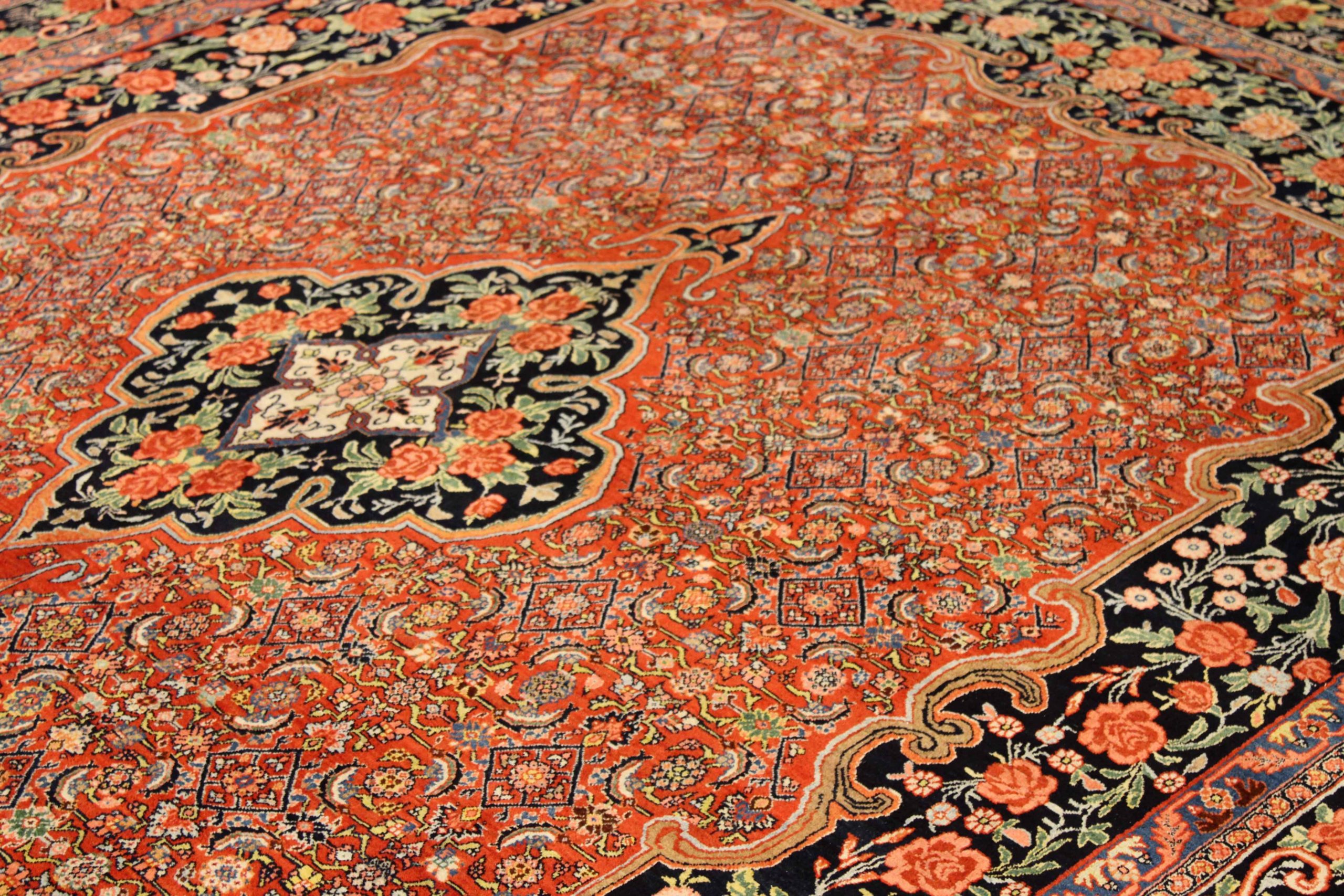 Thumbnail 11 for Antique Persian Bijar Traditional Rug 75440