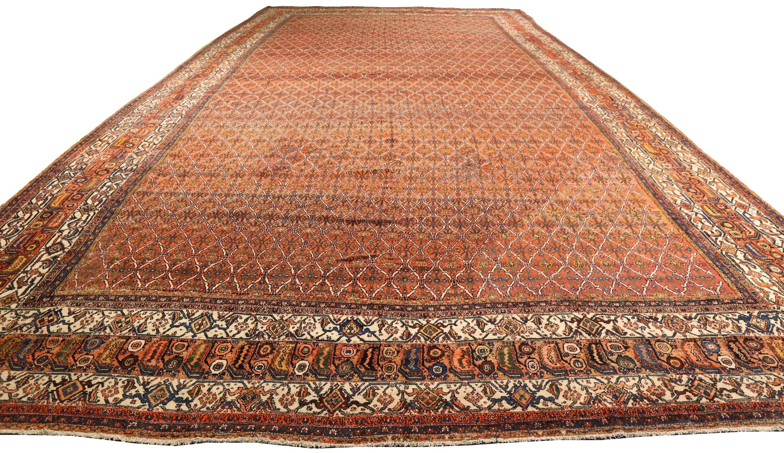 Thumbnail 10 for Antique Persian (Senneh (Kermanshah)) Traditional Rug 75420