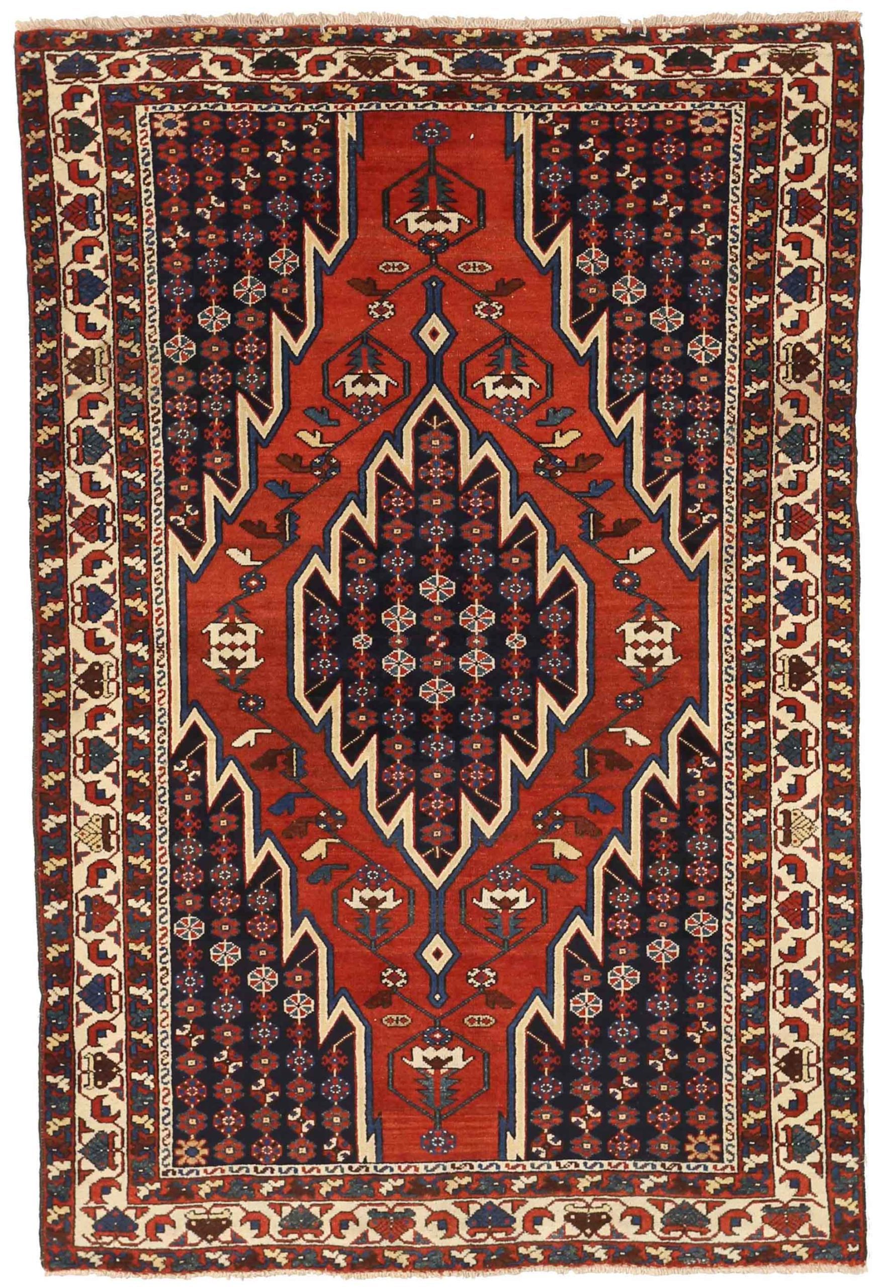 Thumbnail 3 for Antique Persian Hamadan Traditional Rug 75428