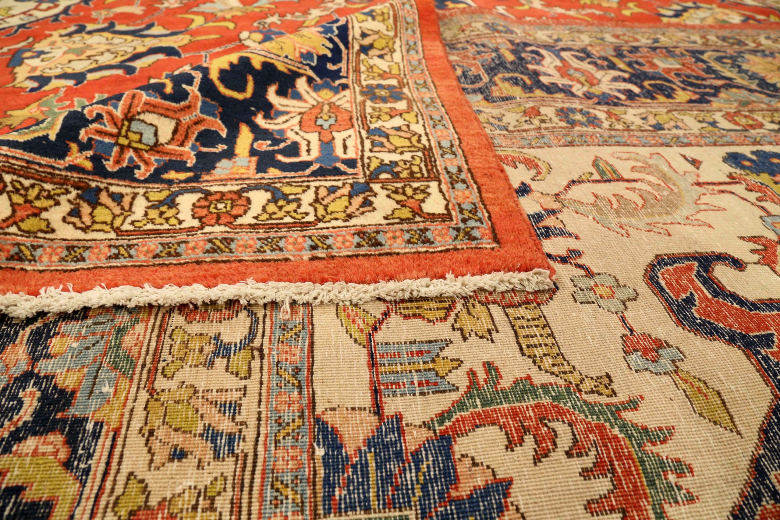 Thumbnail 9 for Antique Persian Tabriz Traditional Rug 75400