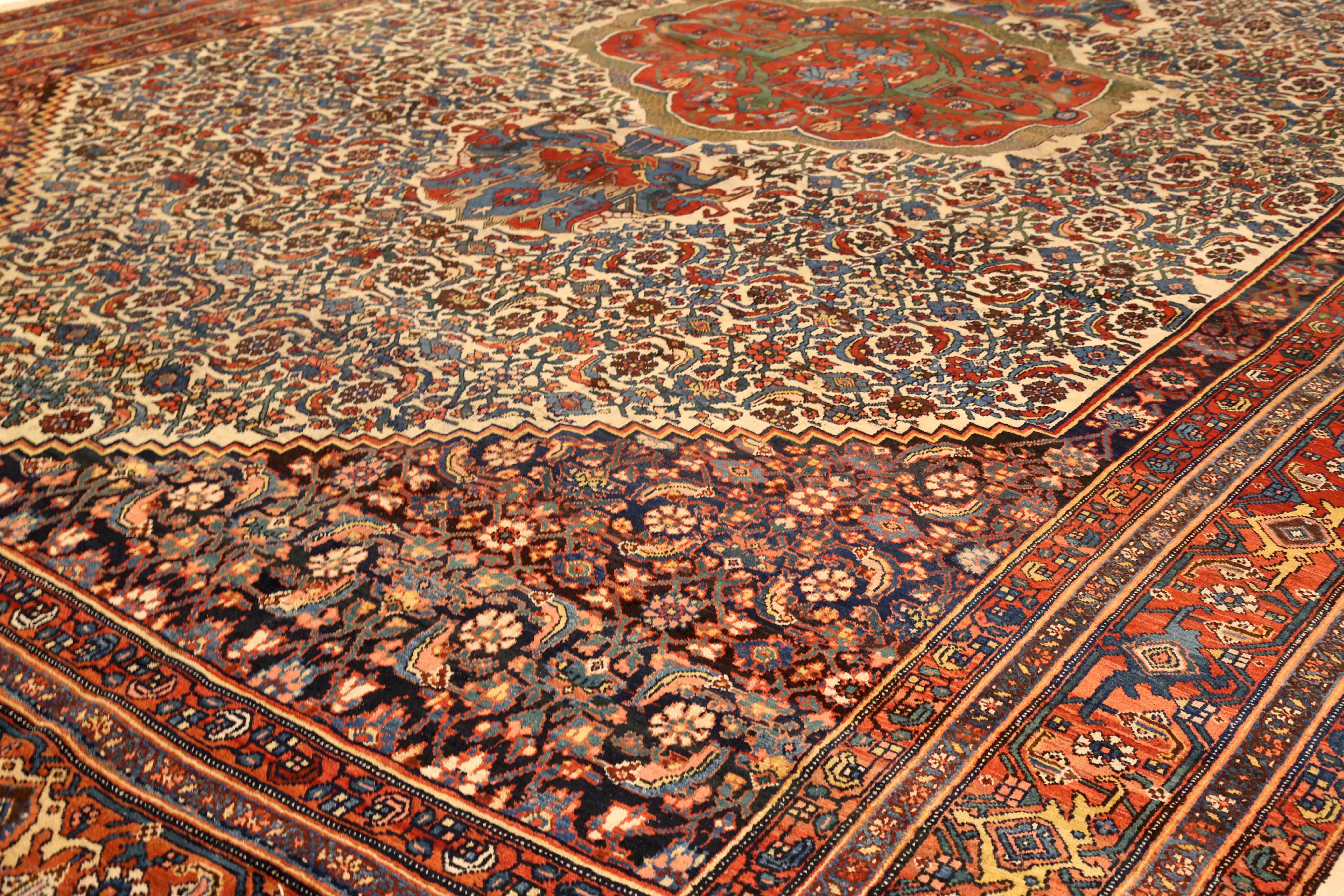 Thumbnail 4 for Antique Persian Bijar Traditional Rug 75464