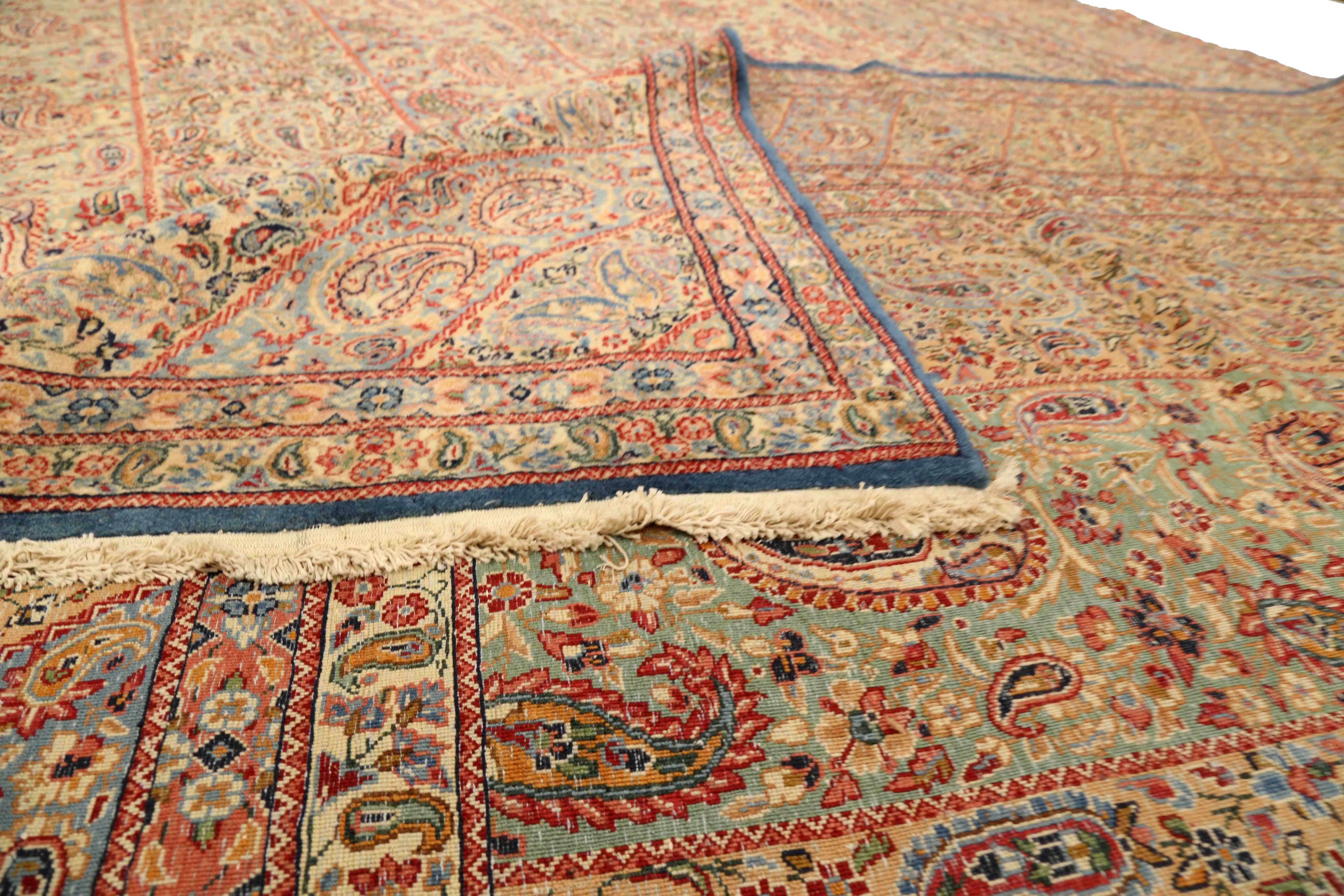 Thumbnail 8 for Antique Persian Kerman Traditional Rug 75446