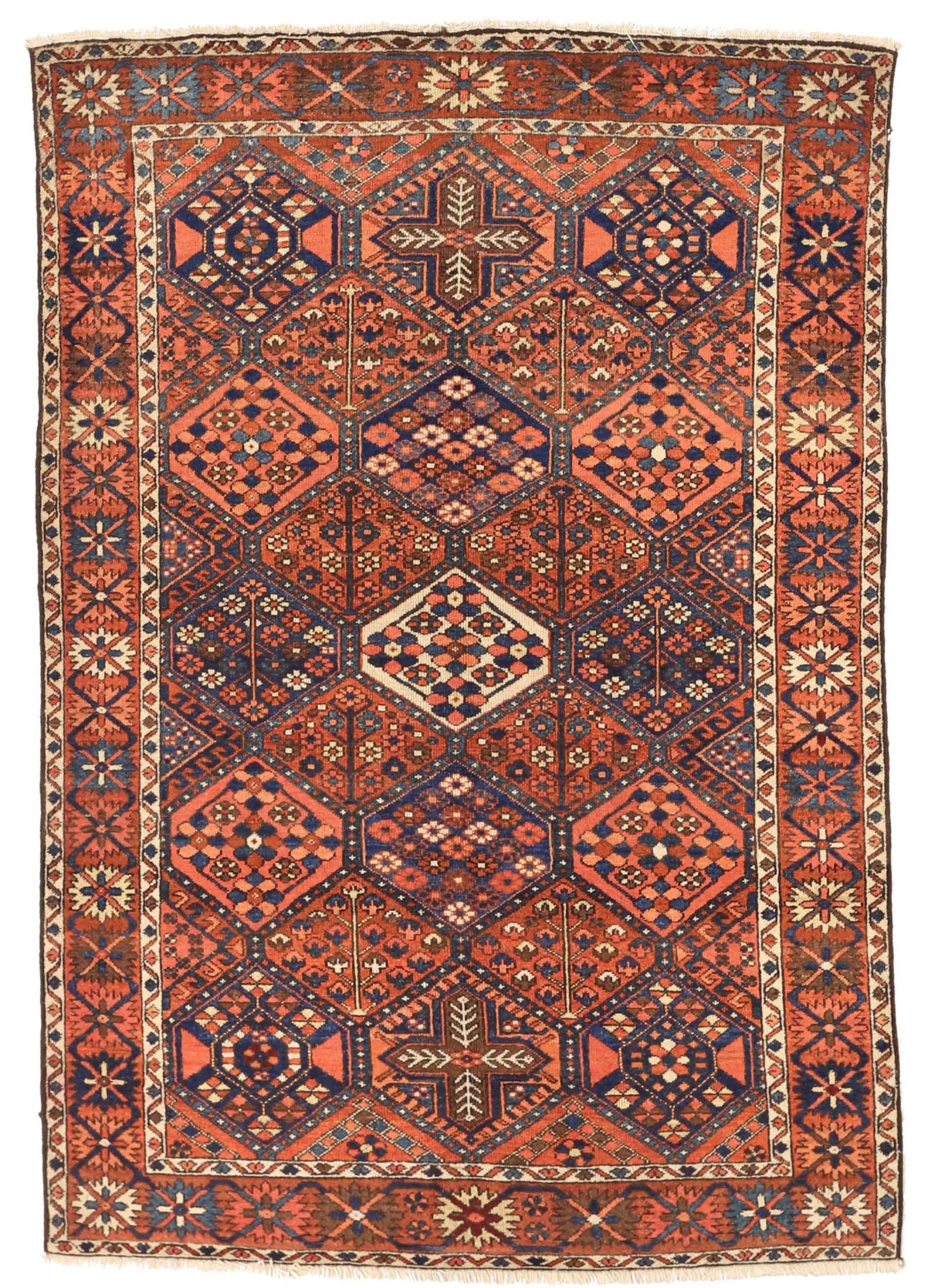 Thumbnail 3 for Antique Persian Bakhtiar Traditional Rug 75451