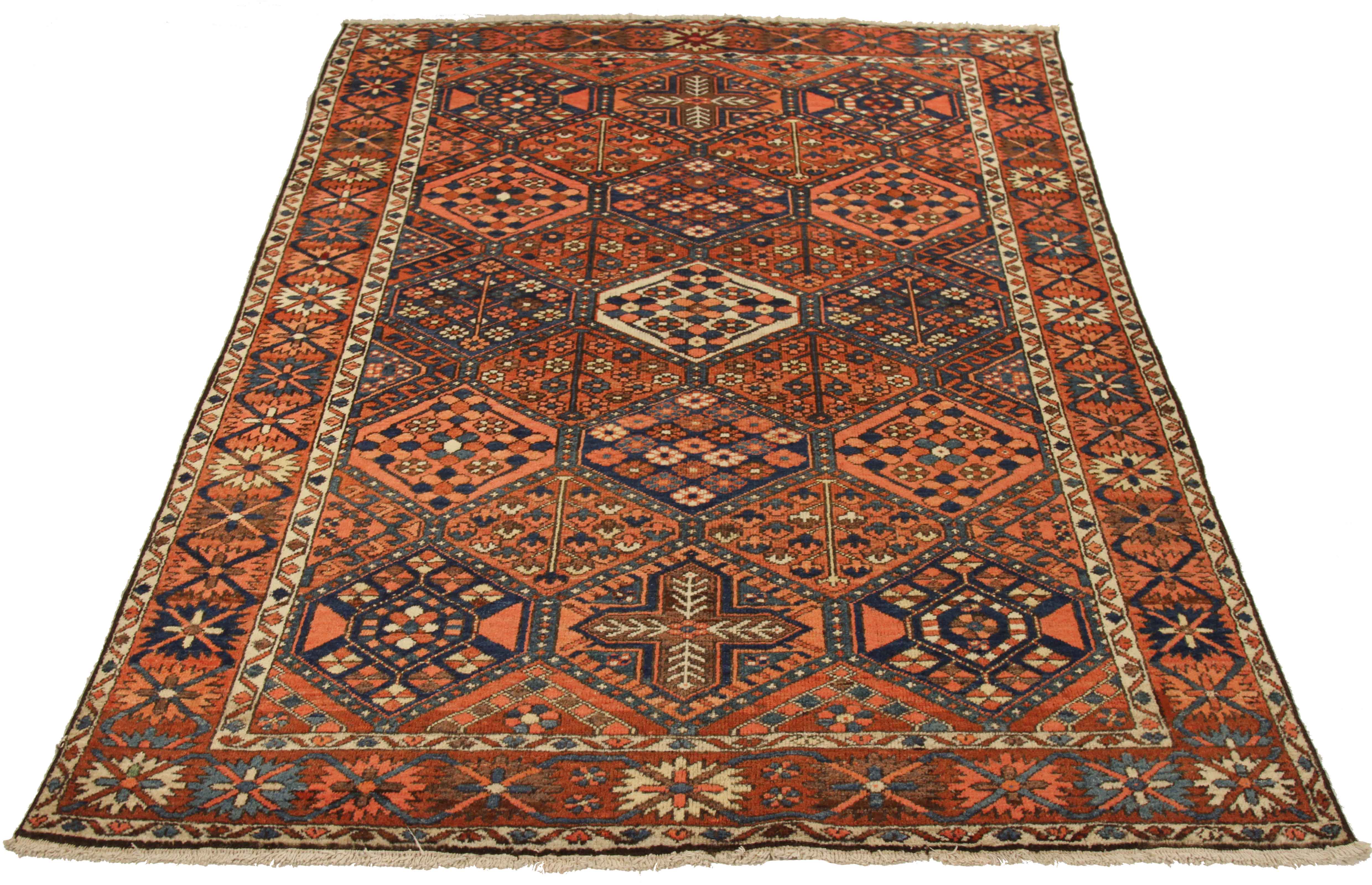 Thumbnail 4 for Antique Persian Bakhtiar Traditional Rug 75451