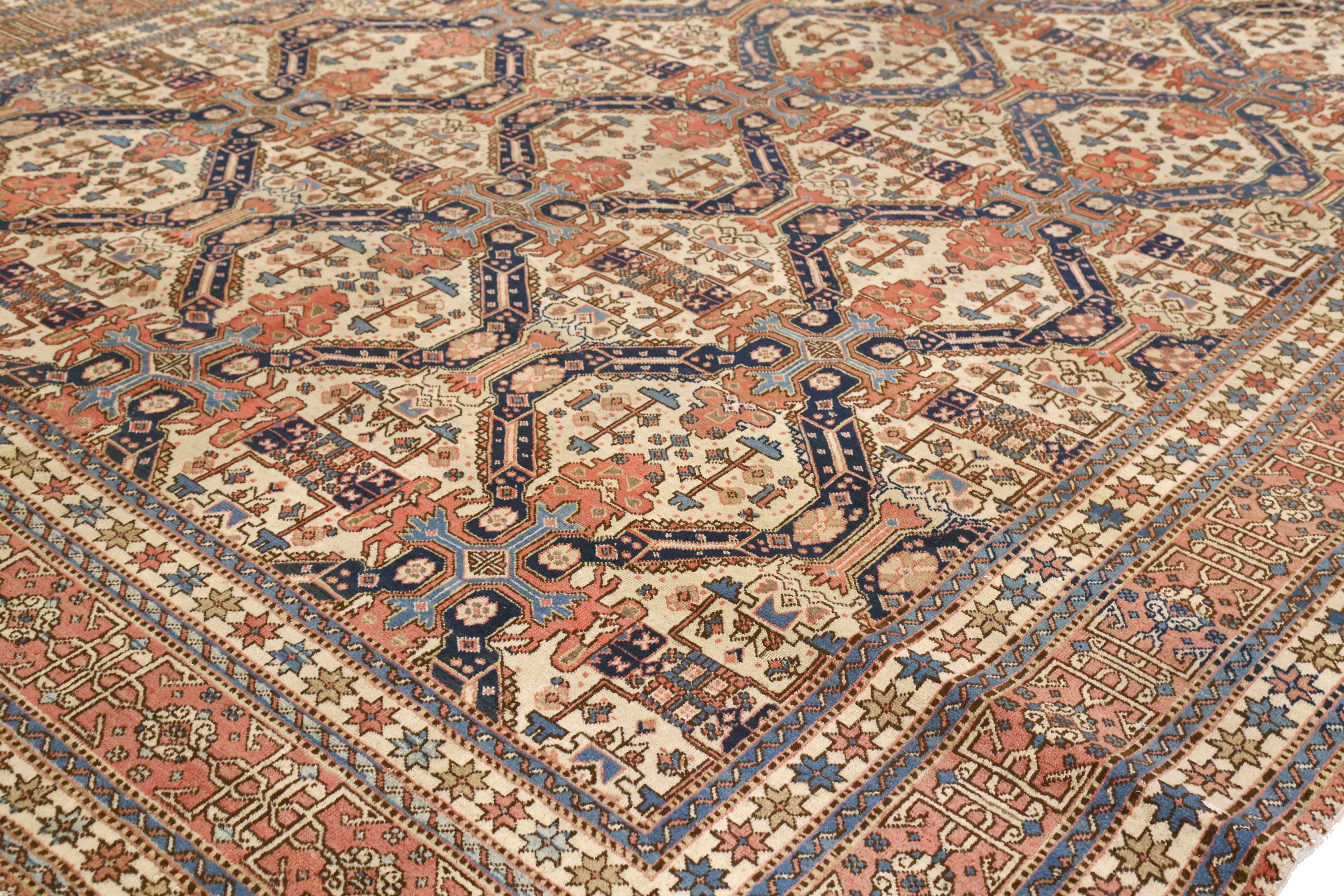 Thumbnail 4 for Antique Persian Tabriz Traditional Rug 75452