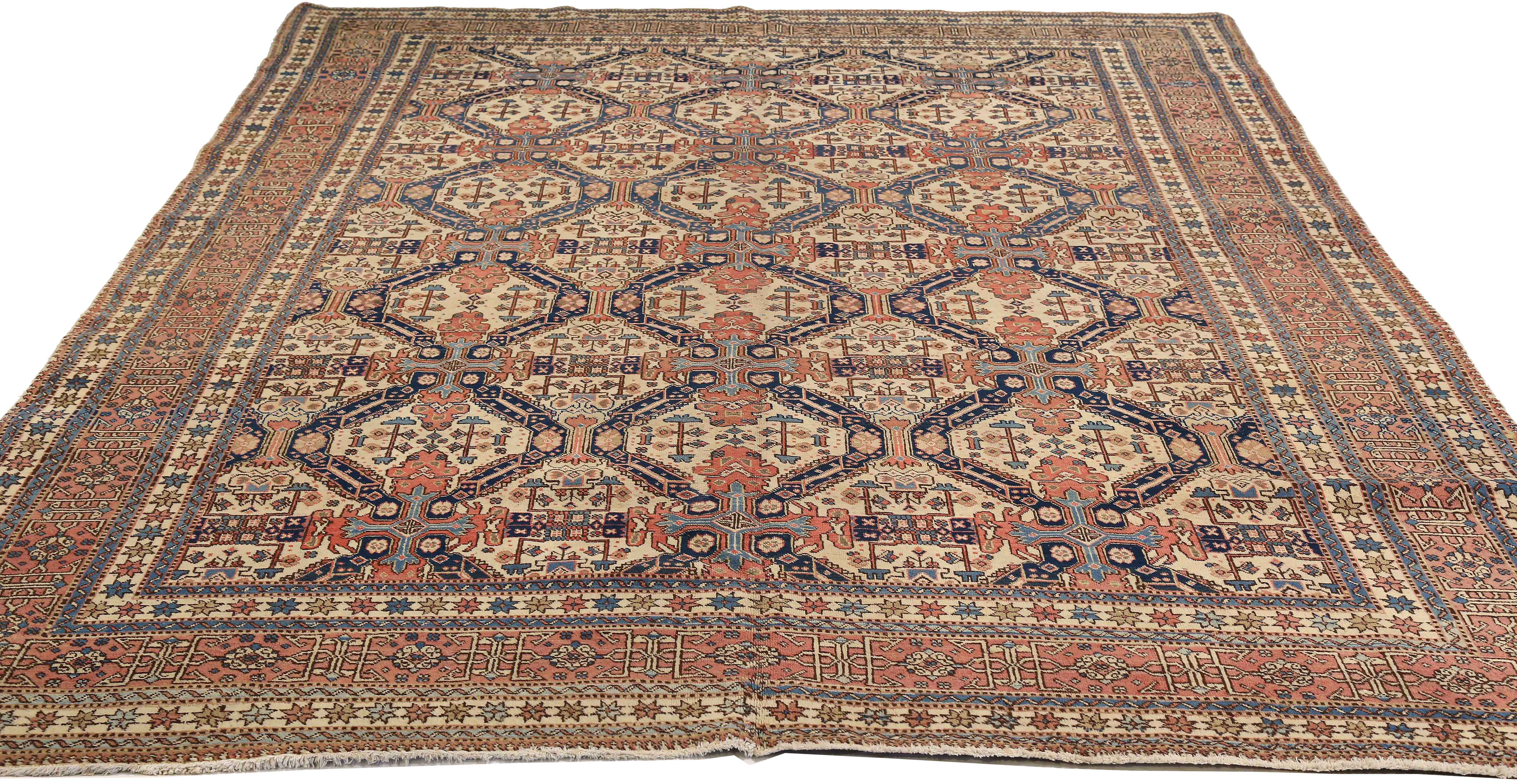 Thumbnail 2 for Antique Persian Tabriz Traditional Rug 75452