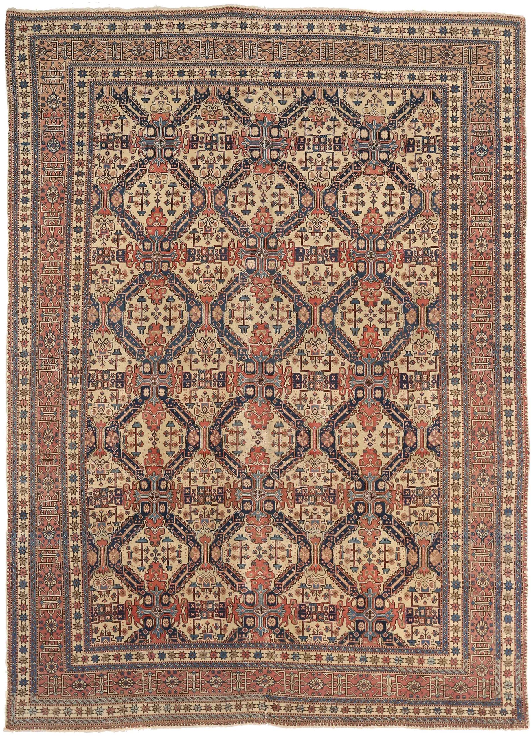 Thumbnail 3 for Antique Persian Tabriz Traditional Rug 75452