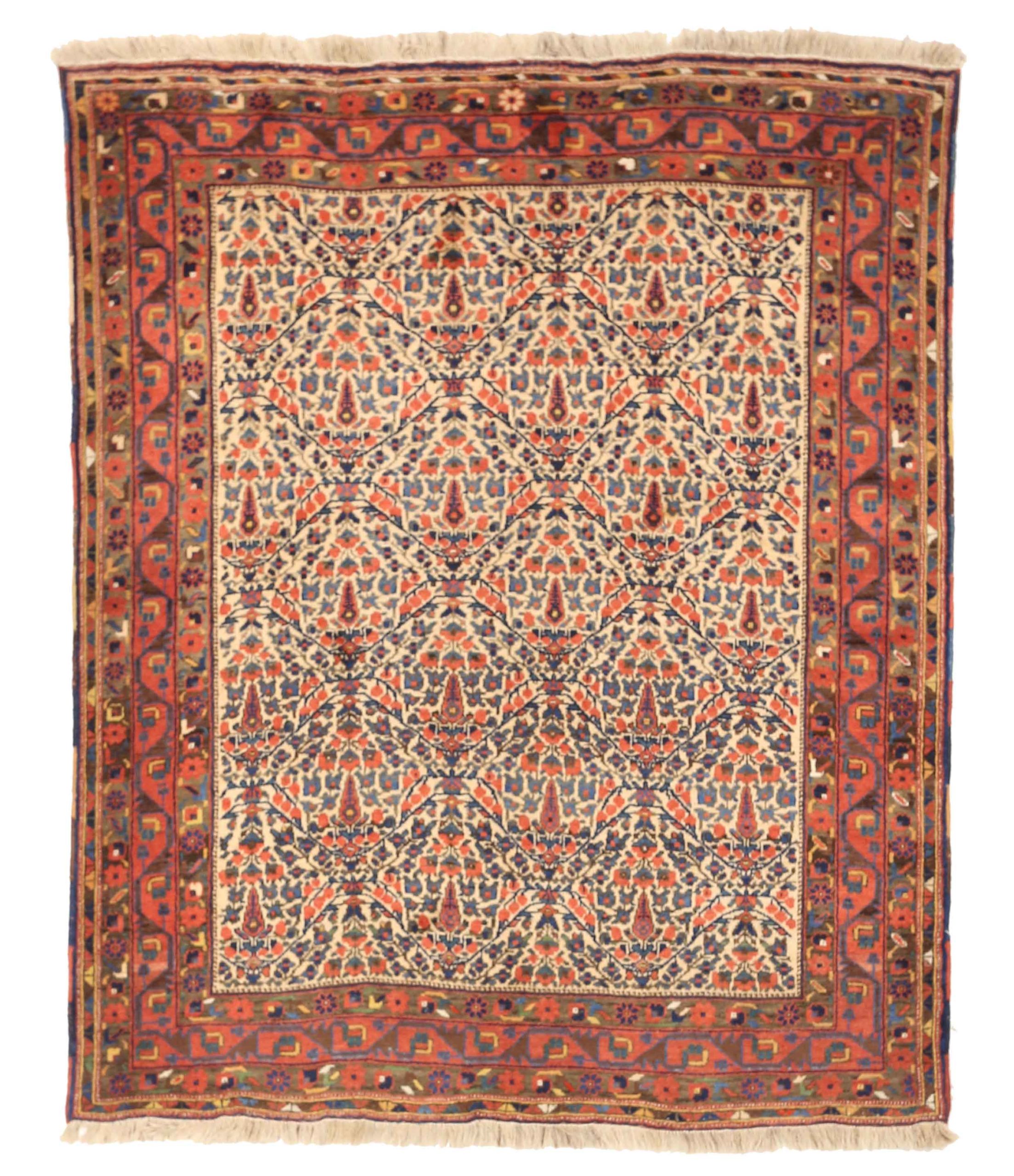 Thumbnail 4 for Antique Persian Sirjan Traditional Rug 75454
