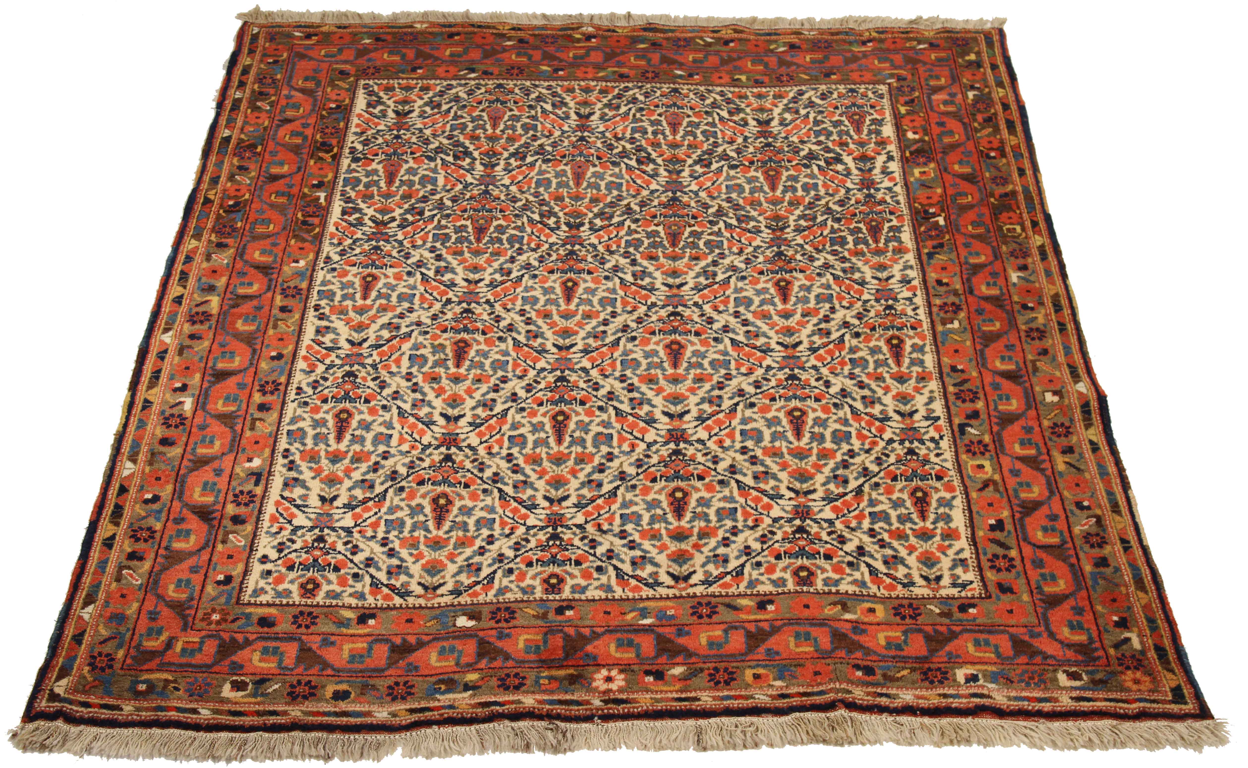 Thumbnail 3 for Antique Persian Sirjan Traditional Rug 75454