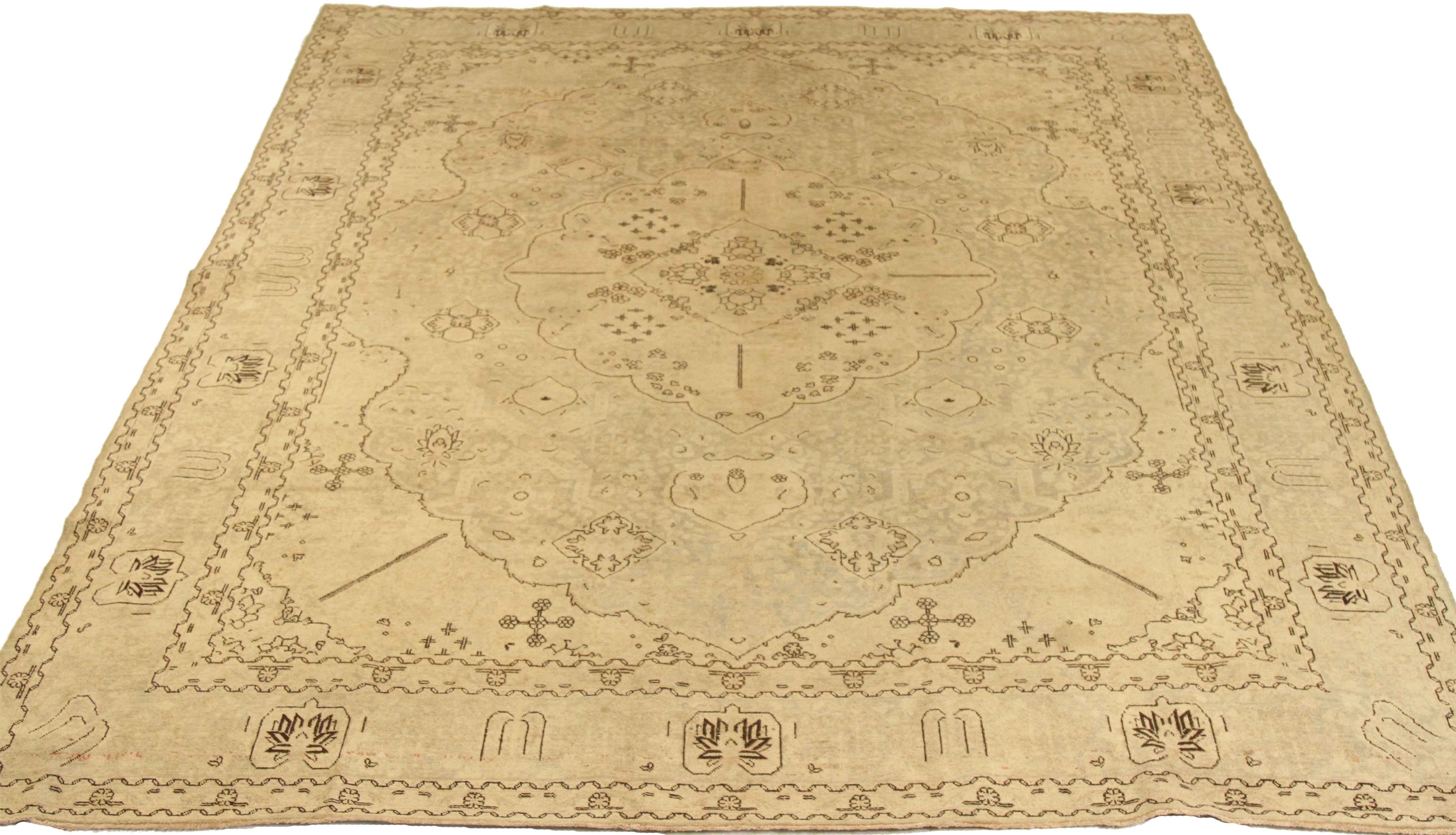 Thumbnail 11 for Antique Persian Tabriz Transitional Rug 75501