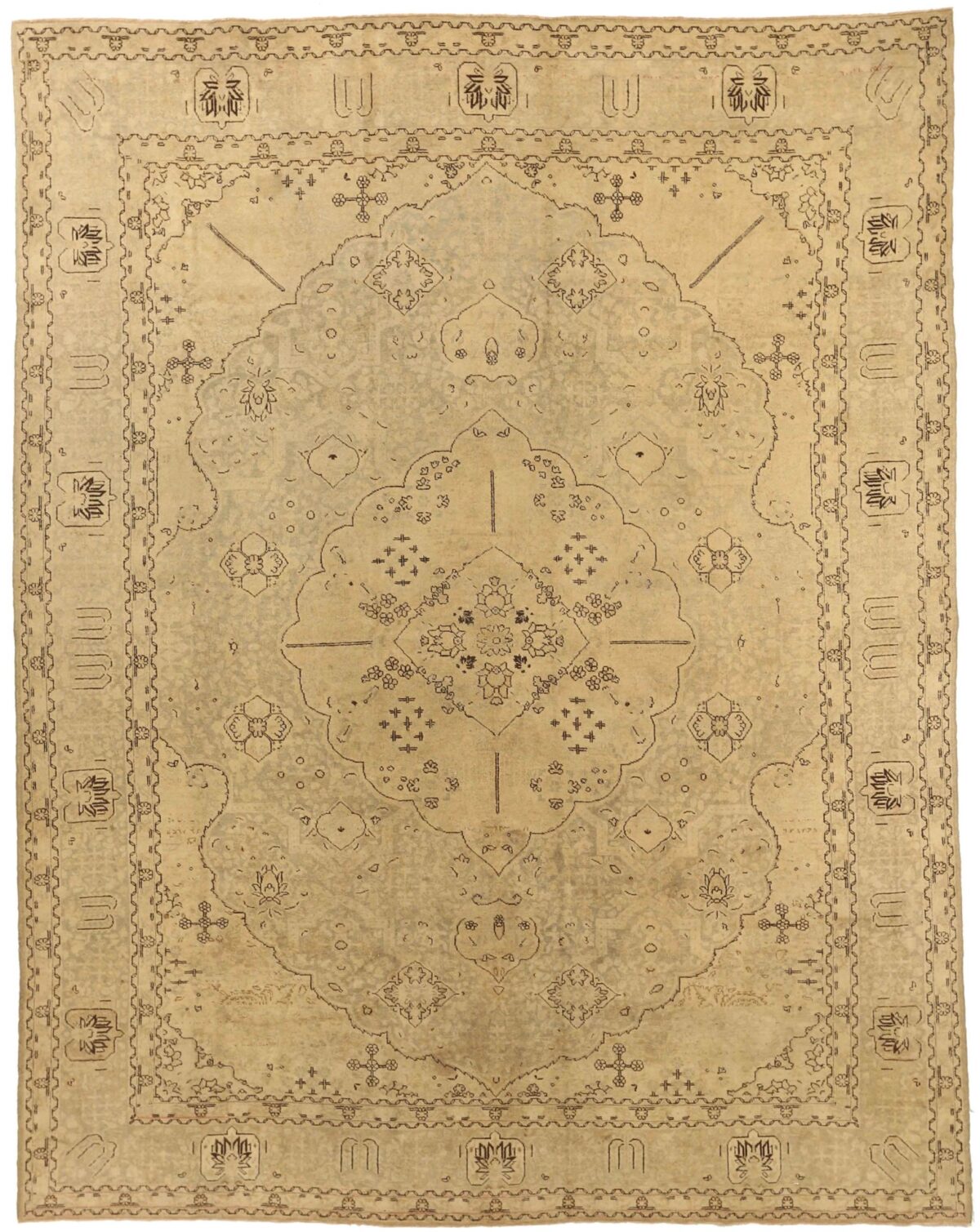 Thumbnail 13 for Antique Persian Tabriz Transitional Rug 75501