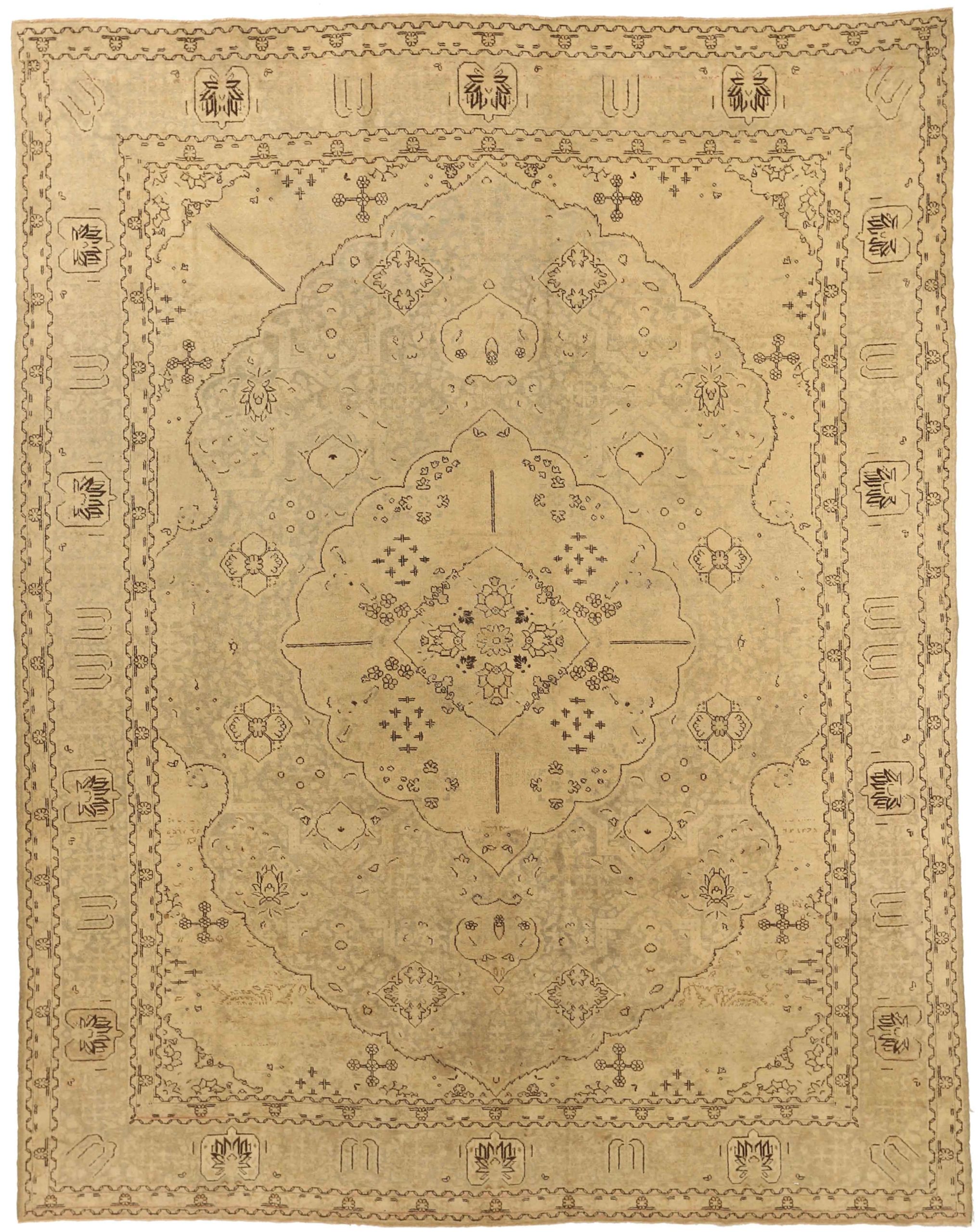Thumbnail 2 for Antique Persian Tabriz Transitional Rug 75501