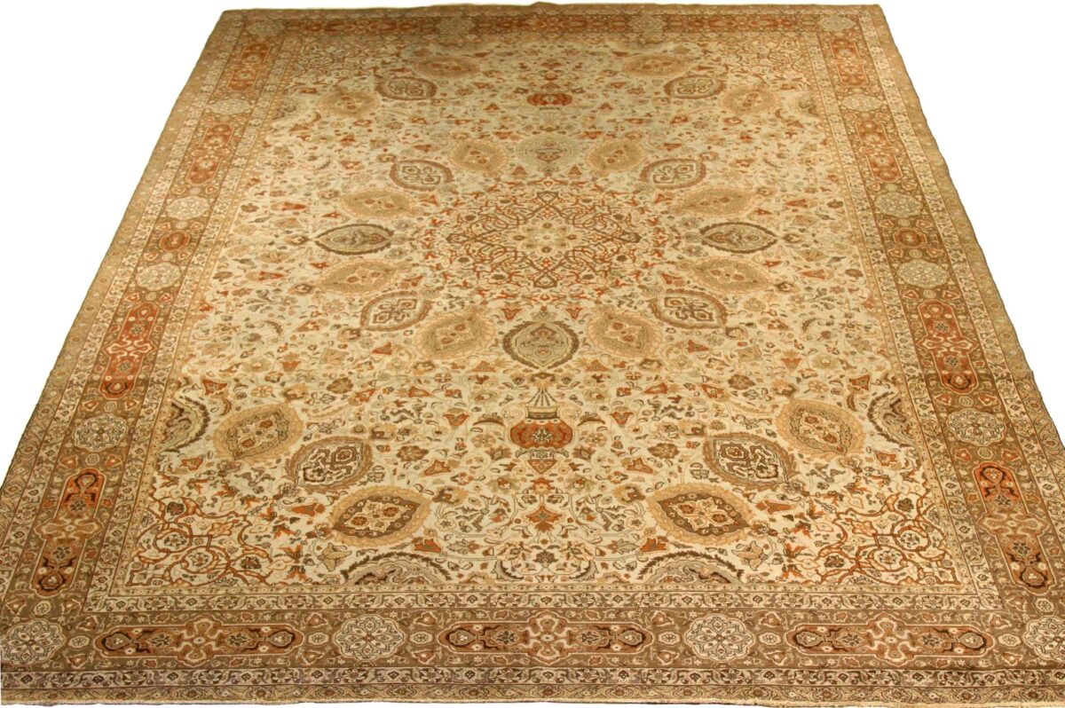 Thumbnail 15 for Antique Persian Tabriz Traditional Rug 75488