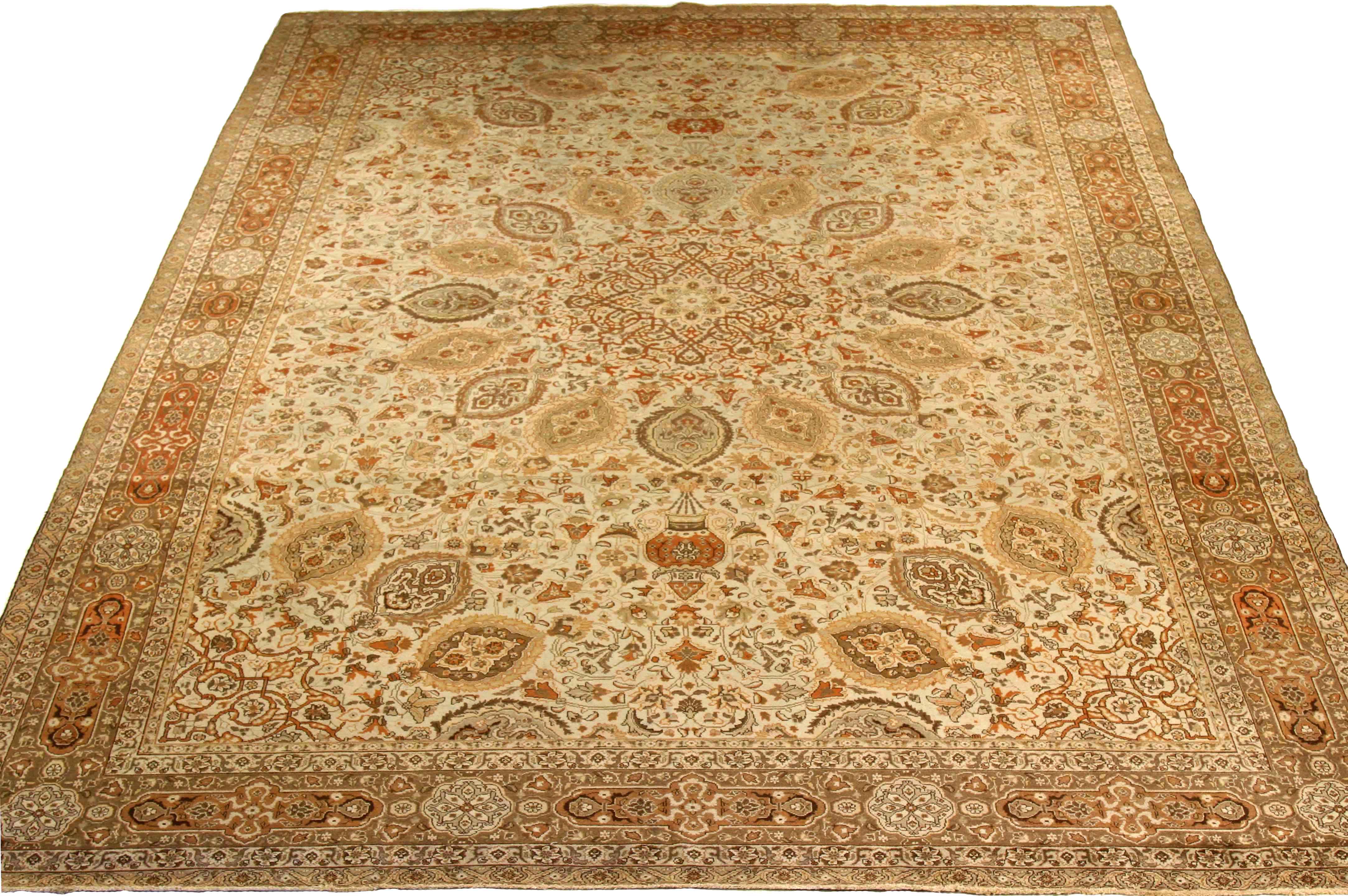 Thumbnail 9 for Antique Persian Tabriz Traditional Rug 75488