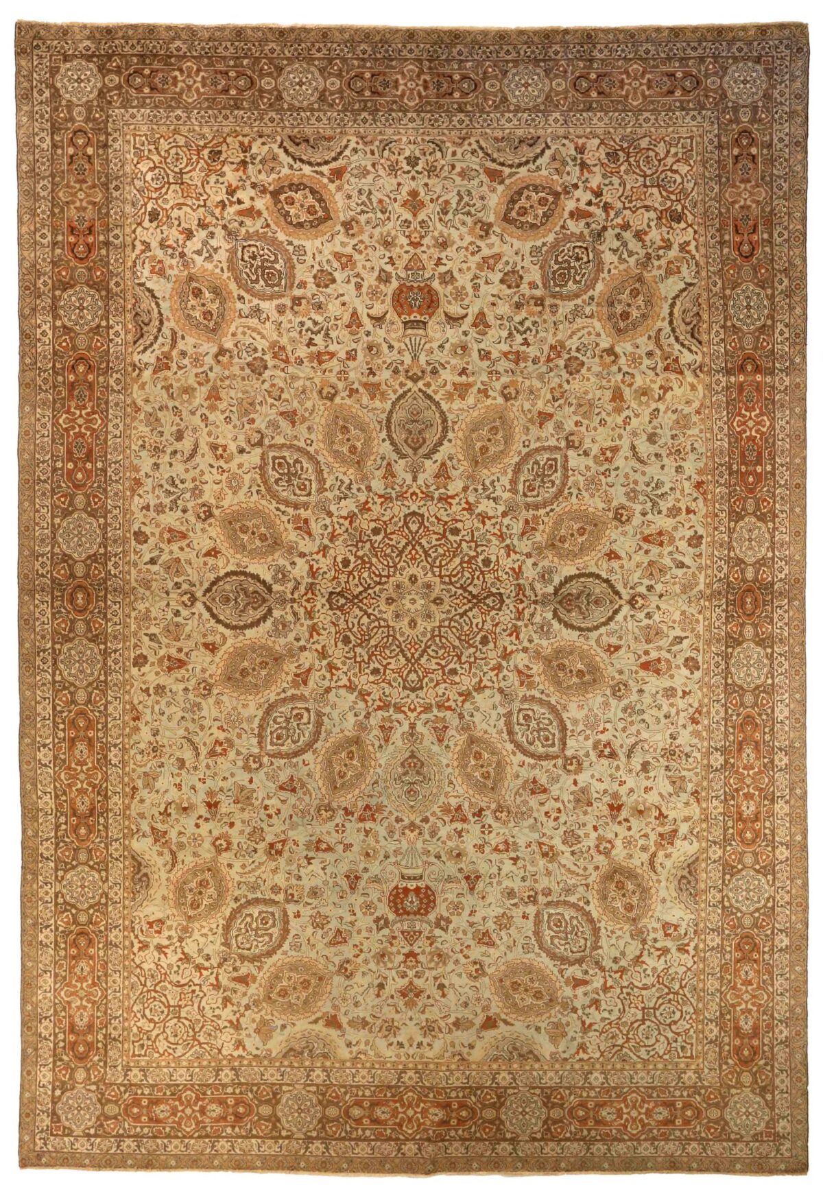 Thumbnail 13 for Antique Persian Tabriz Traditional Rug 75488