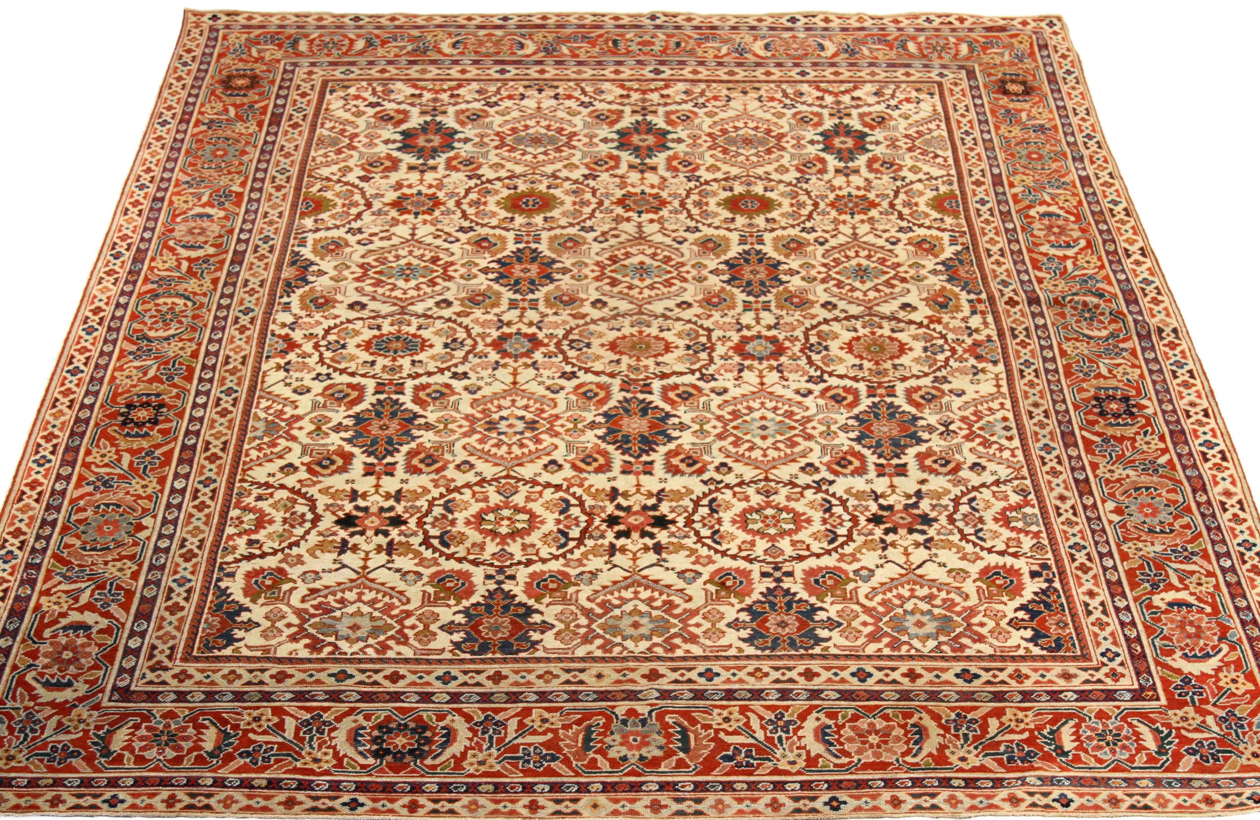 Thumbnail 9 for Antique Persian Mahal Traditional Rug 75482