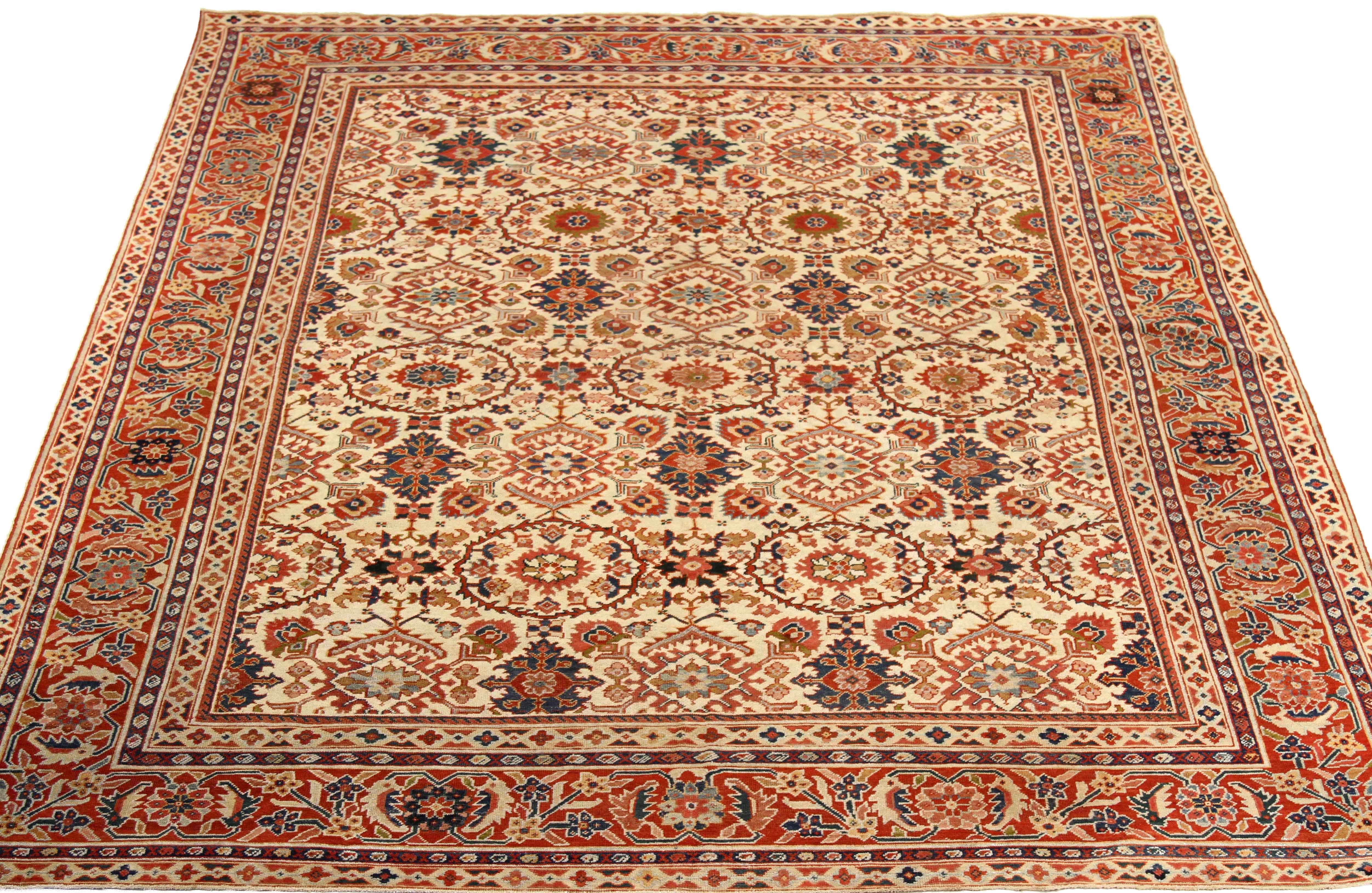 Thumbnail 5 for Antique Persian Mahal Traditional Rug 75482