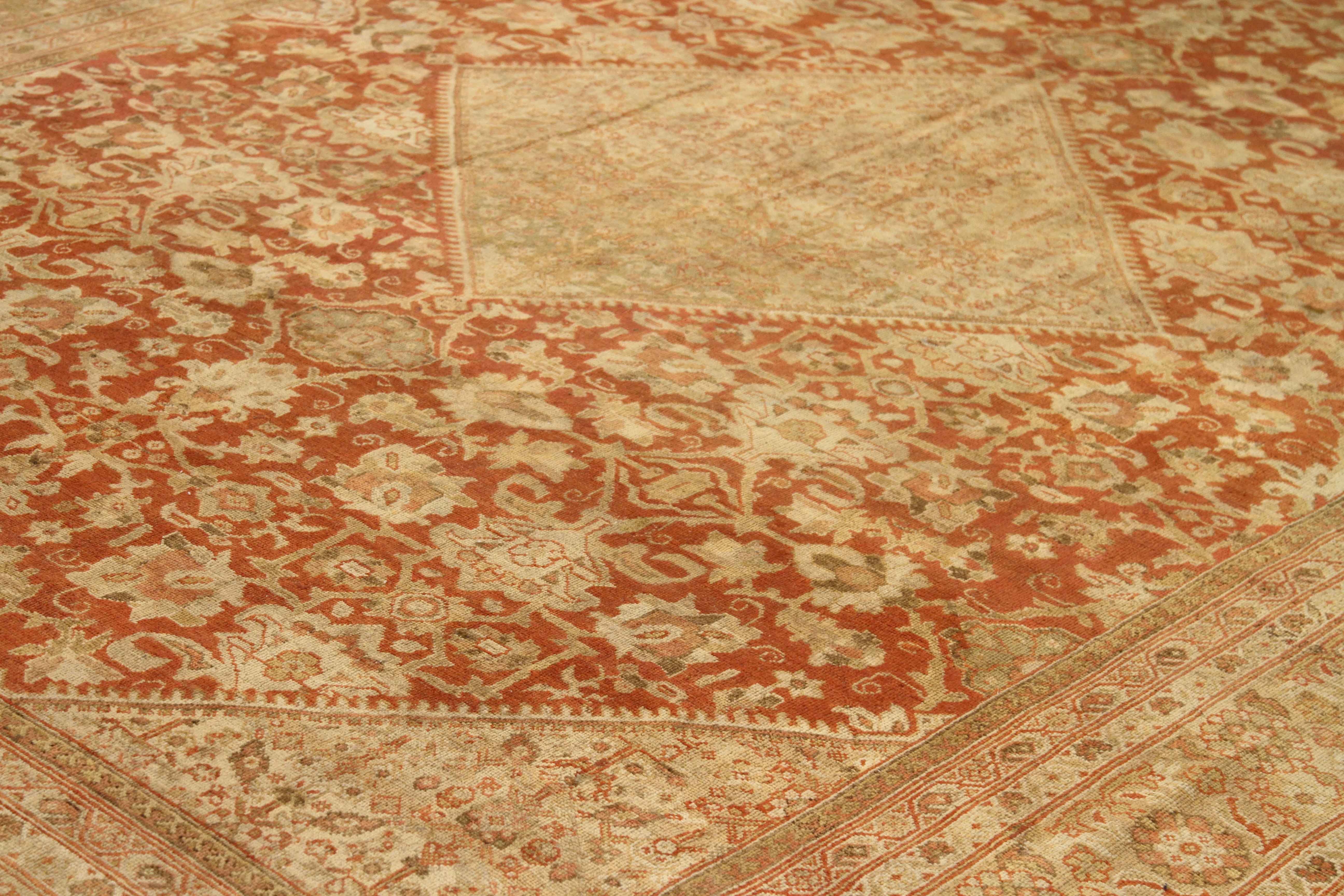Thumbnail 4 for Antique Persian Mahal Transitional Rug 75483