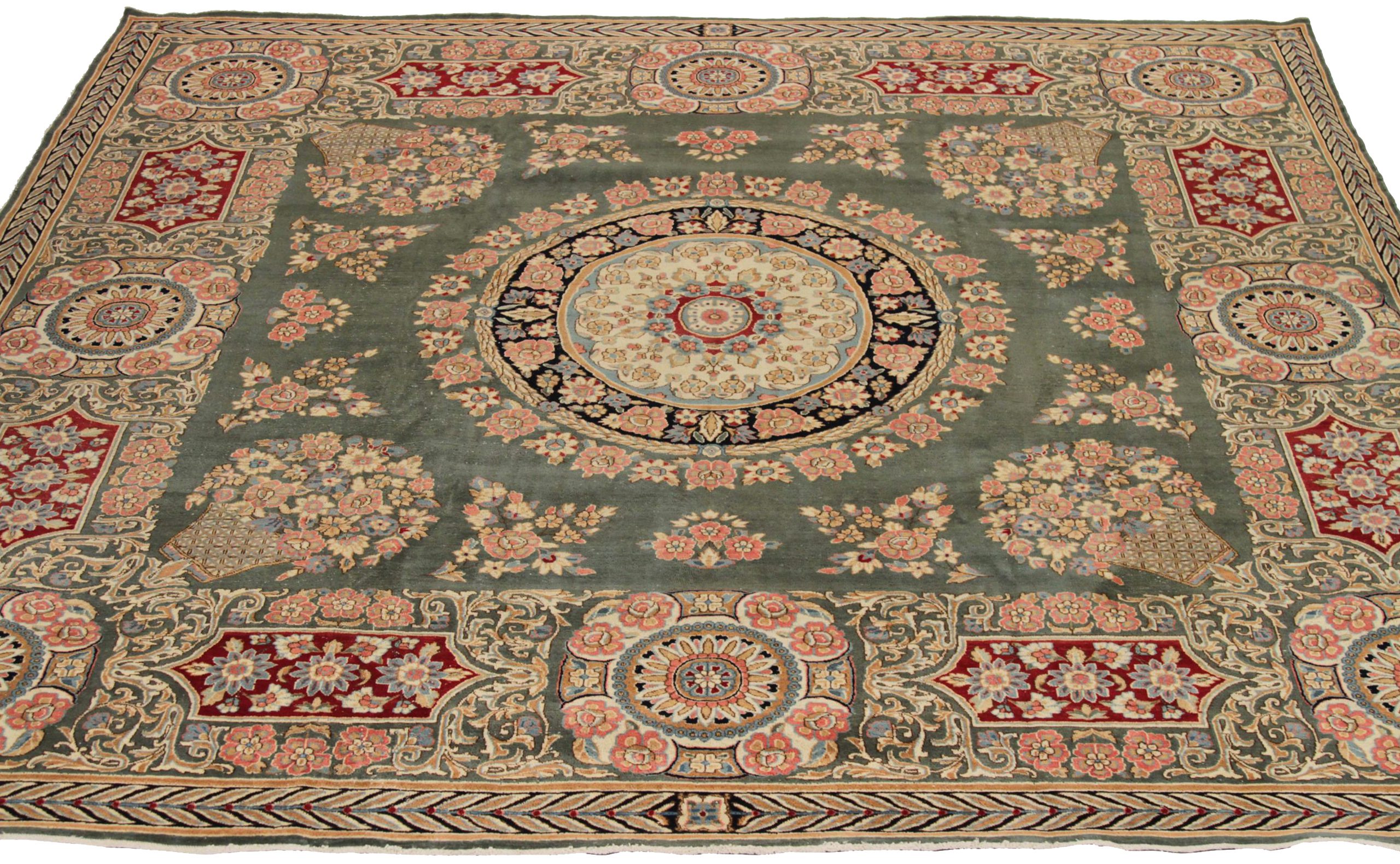 Thumbnail 4 for Antique Persian Kerman Traditional Rug 69243