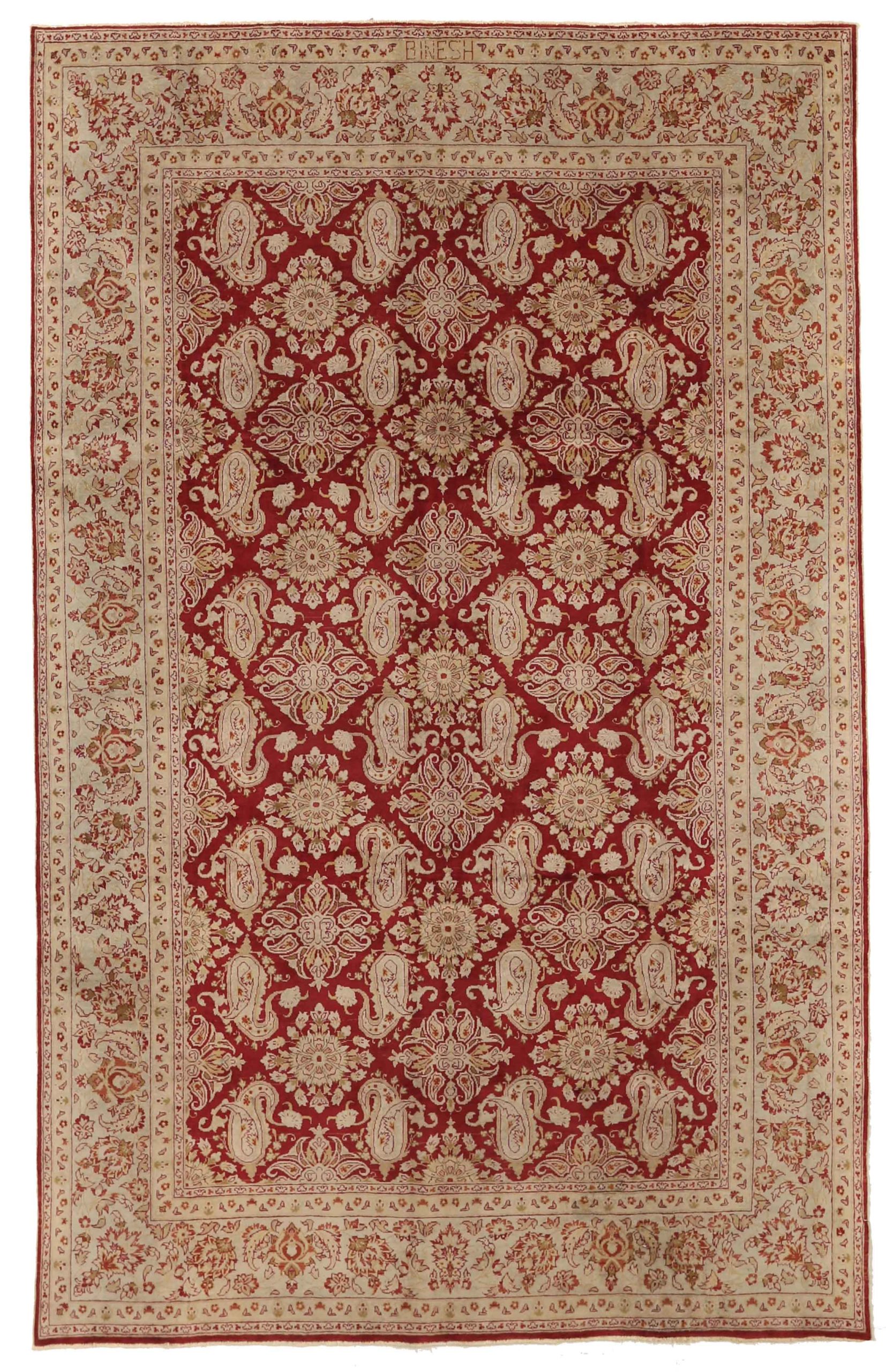 Thumbnail 5 for Antique Persian Yazd Traditional Rug 75572