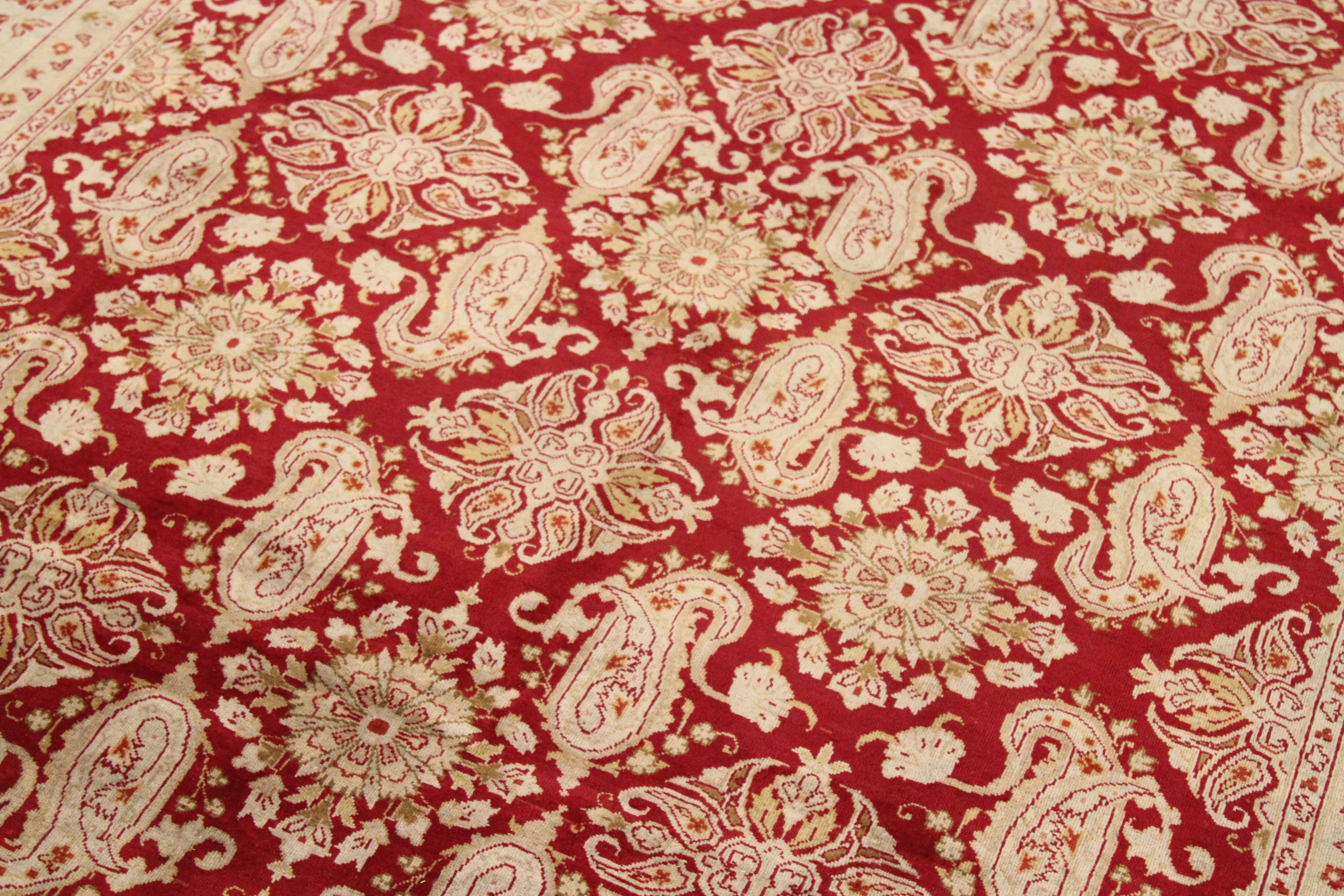 Thumbnail 4 for Antique Persian Yazd Traditional Rug 75572