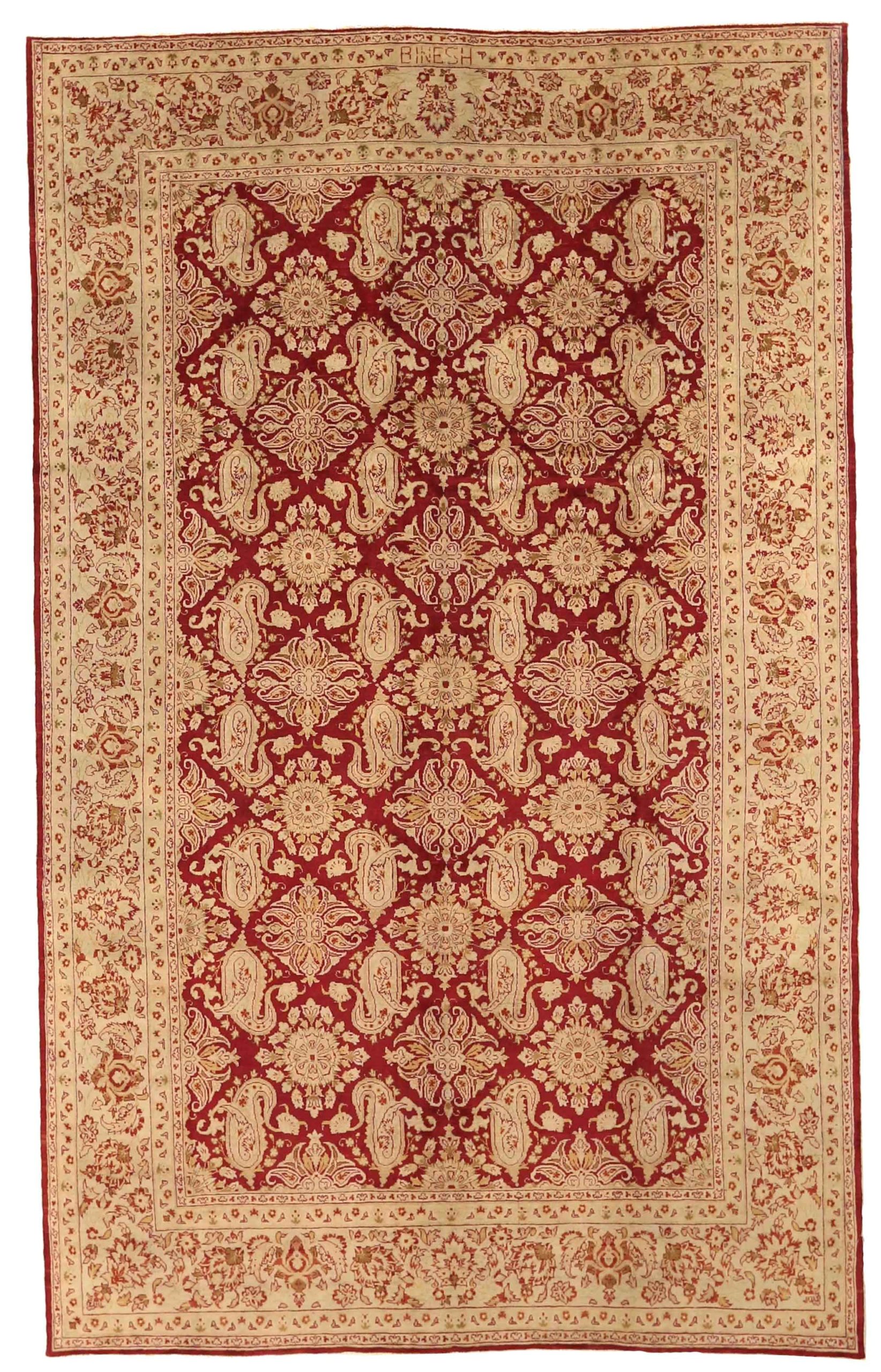 Thumbnail 4 for Antique Persian Yazd Traditional Rug 75592