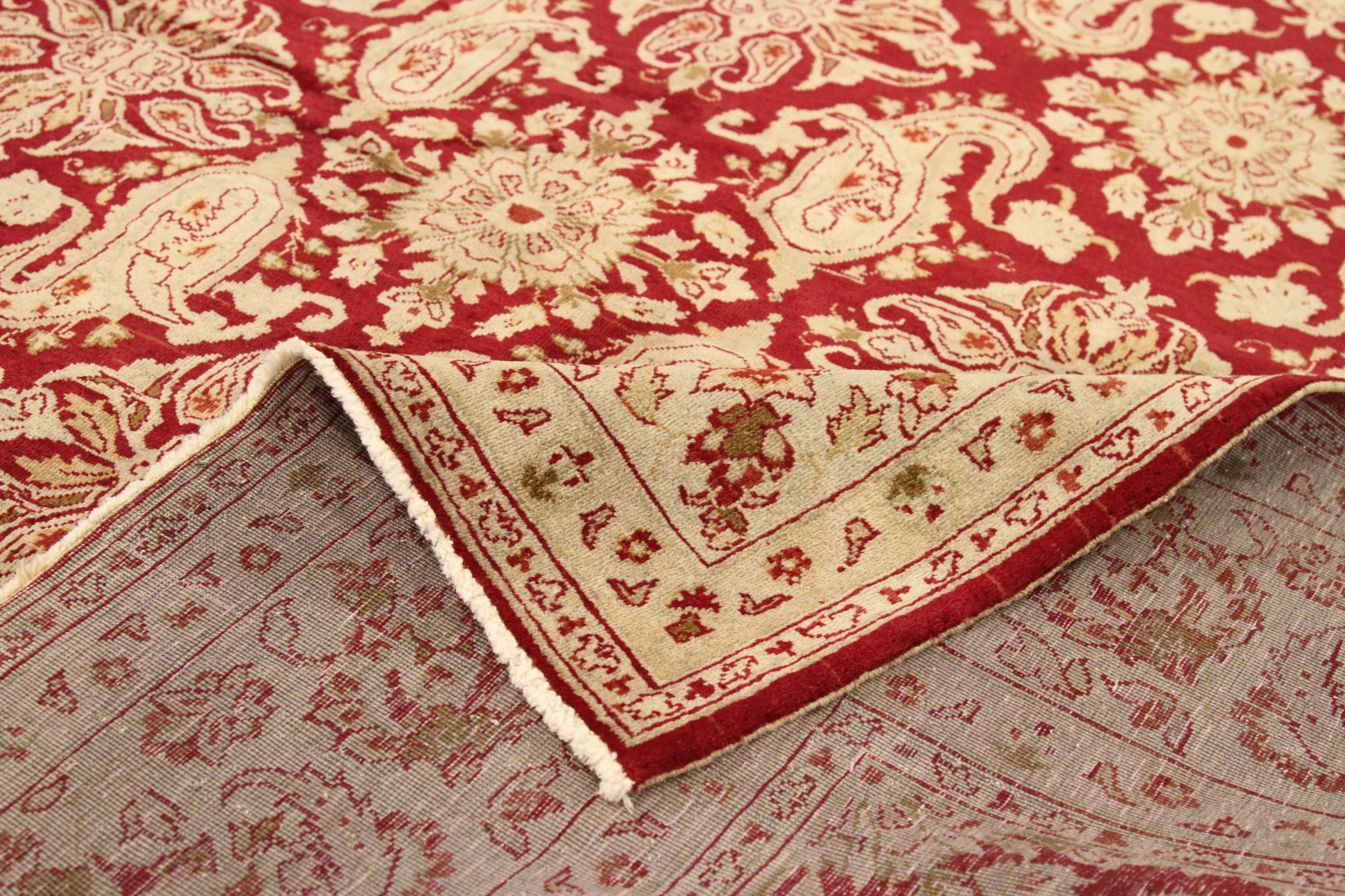 Thumbnail 3 for Antique Persian Yazd Traditional Rug 75592