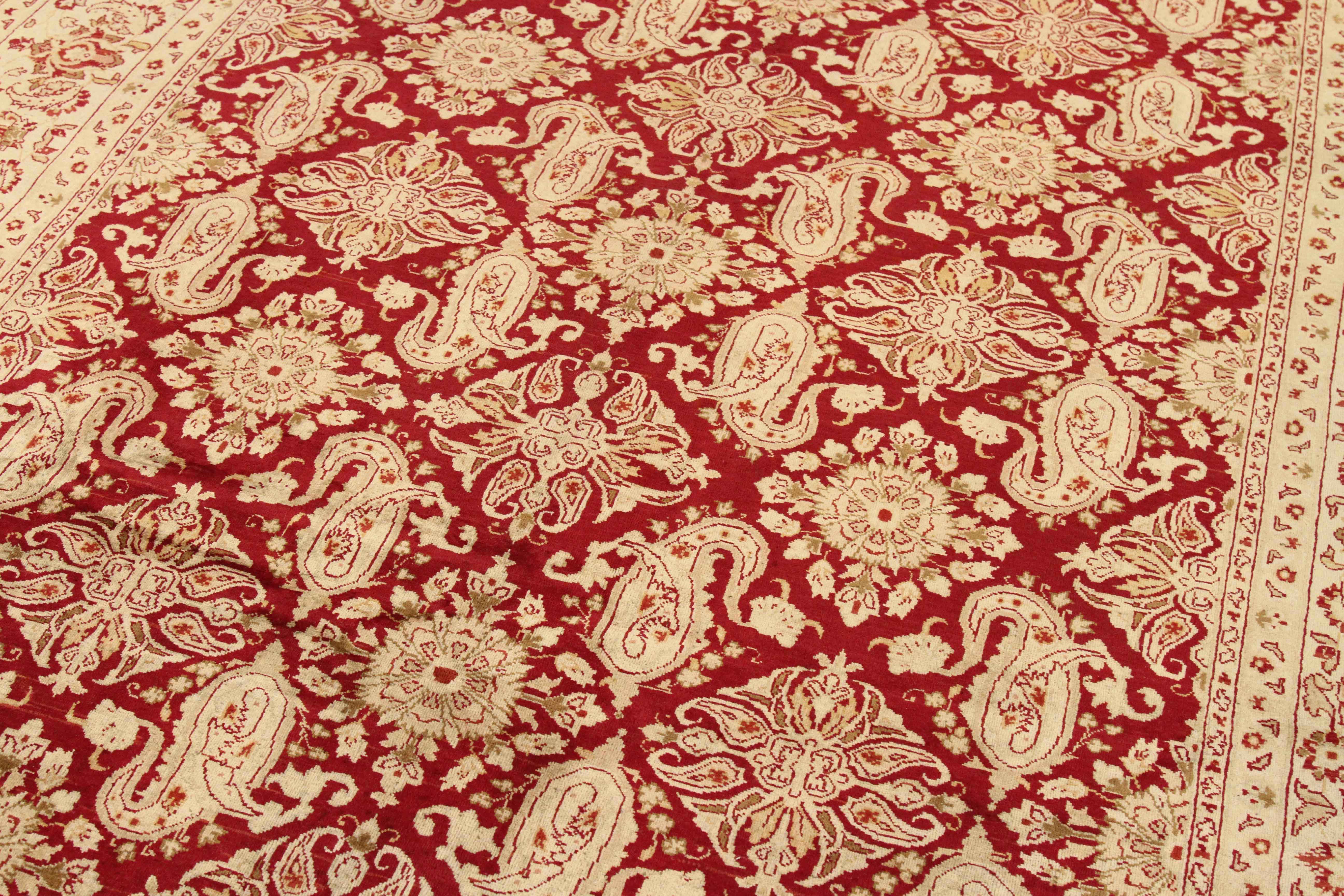 Thumbnail 2 for Antique Persian Yazd Traditional Rug 75592