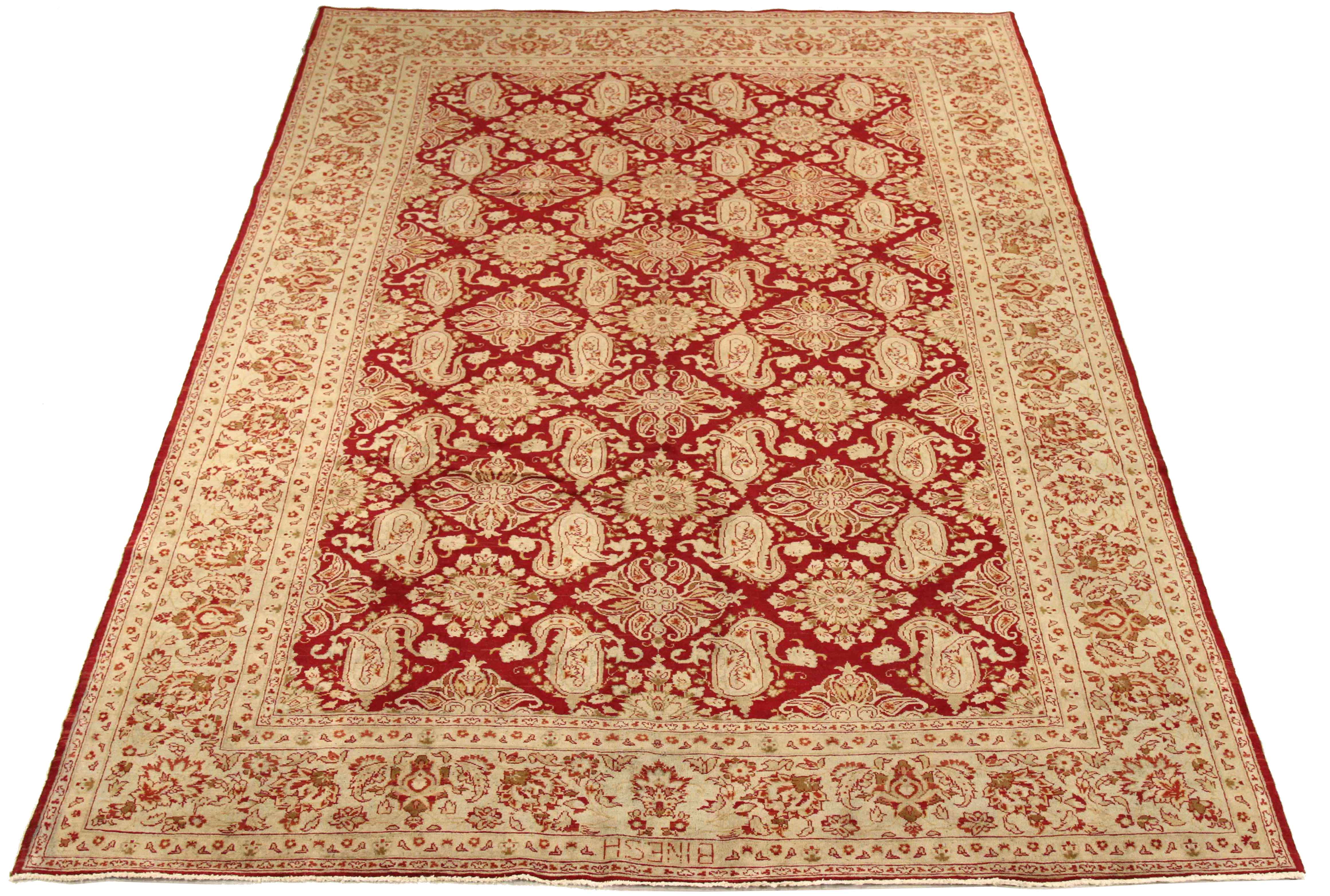 Thumbnail 5 for Antique Persian Yazd Traditional Rug 75592