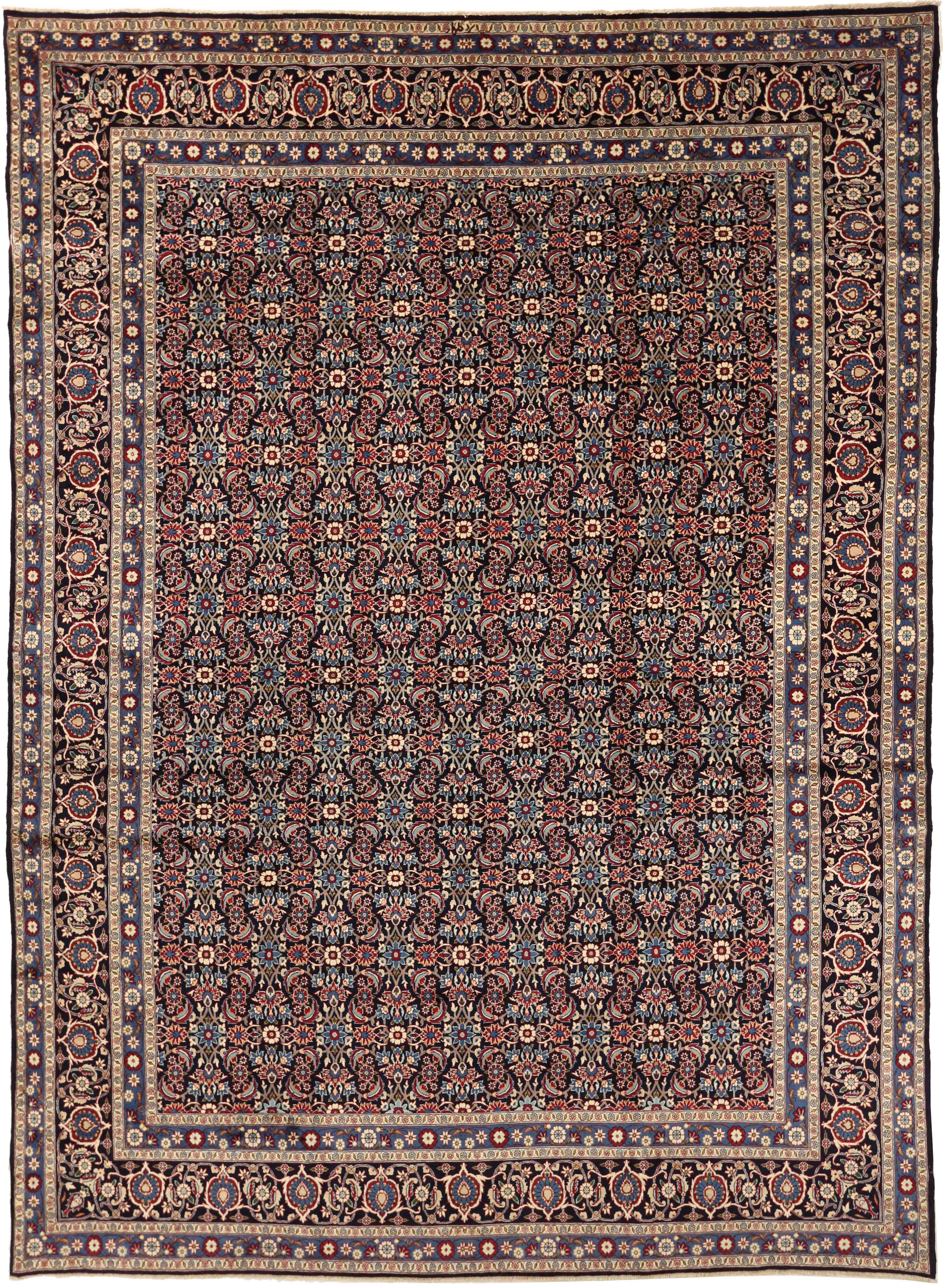 Thumbnail 2 for Antique Persian Yazd Traditional Rug 75593