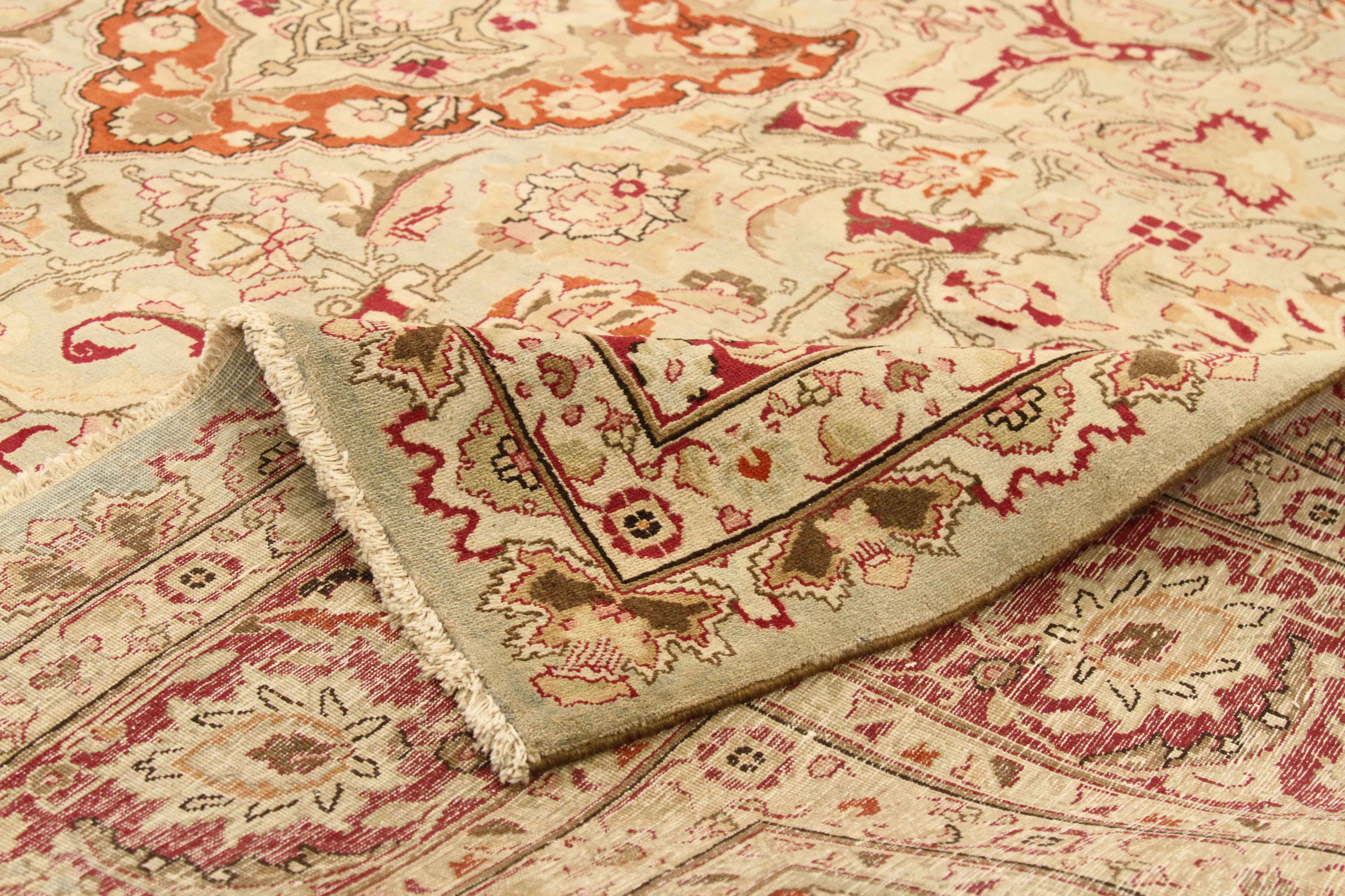 Thumbnail 4 for Antique Persian Mashad Traditional Rug 75588